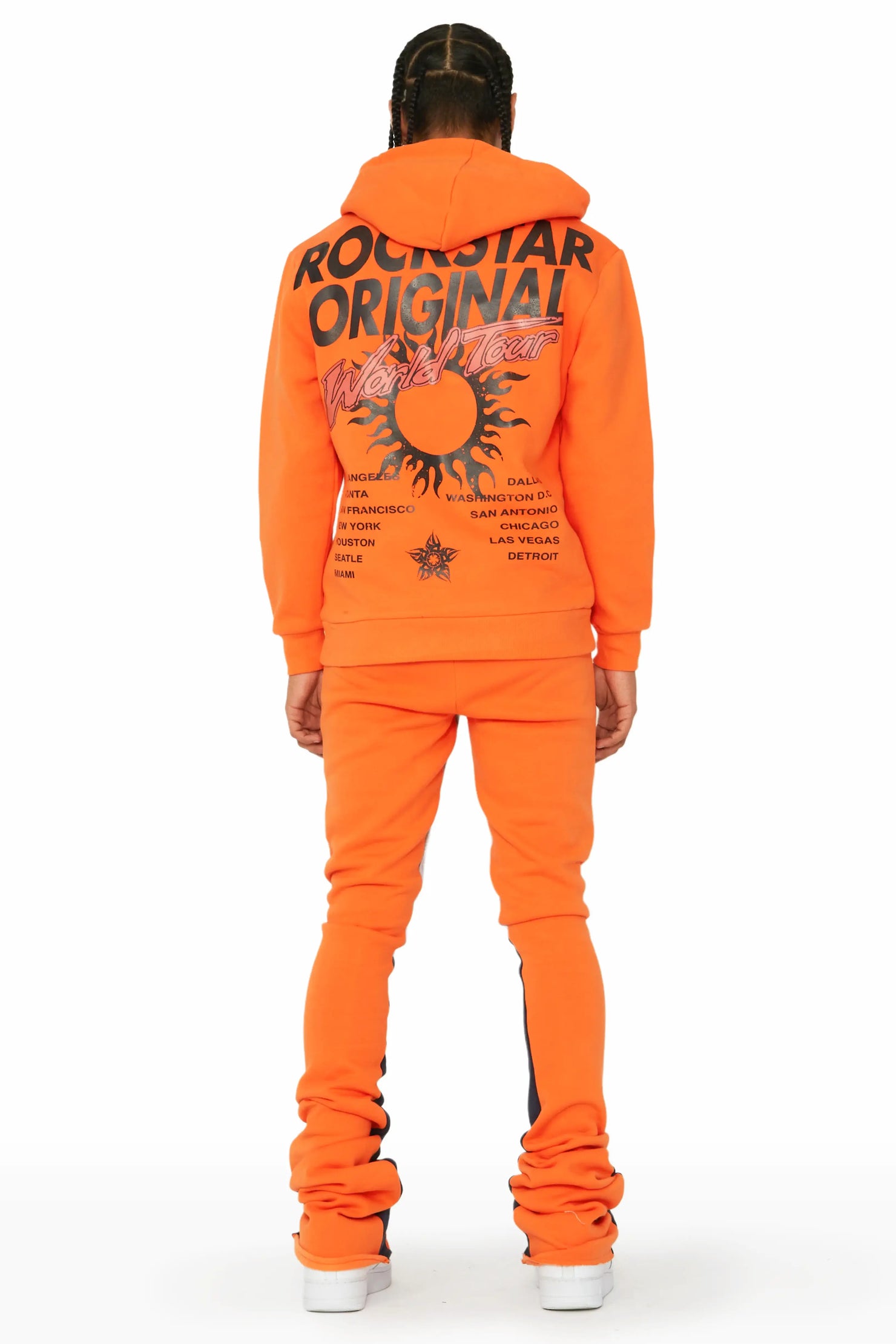 Yash Orange Super Stacked Flare Pant Set