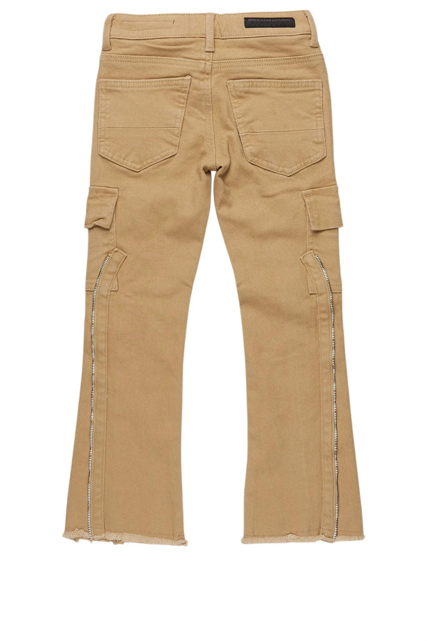 Boys Hutch Beige Stacked Flare Jean