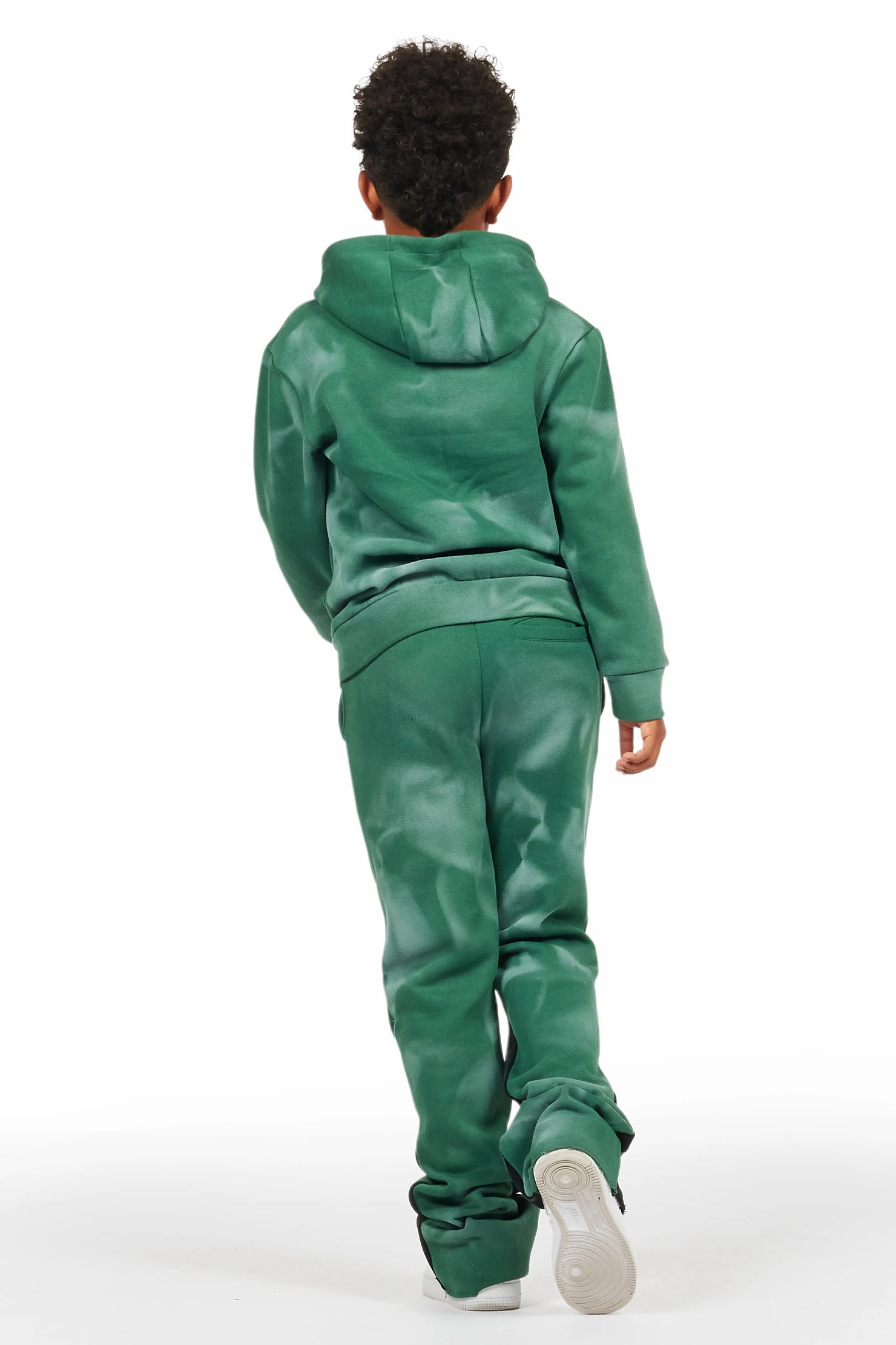 Boys Nelly Green Stacked Pant Set