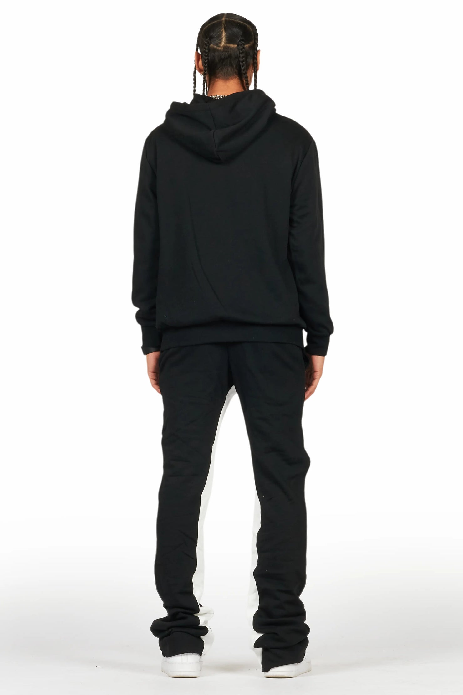 Raffer Black/White Hoodie Baggy Fit Pant Track Set