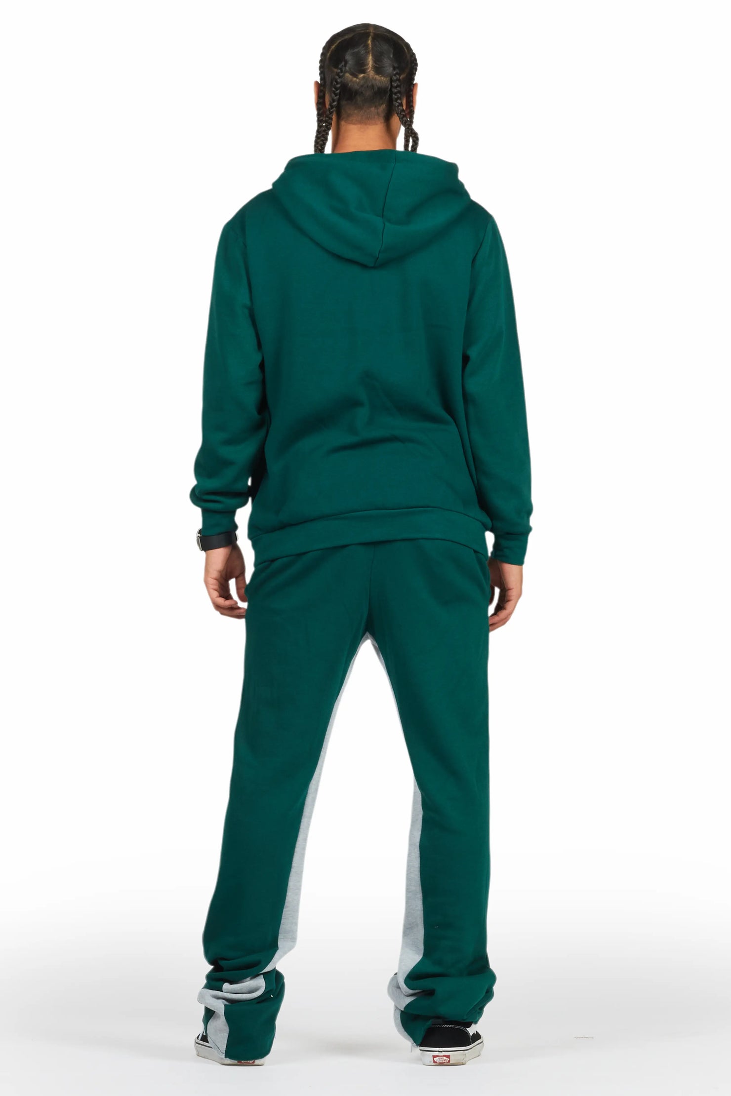 Scottie Green/White Hoodie/Baggy Track Pant Set