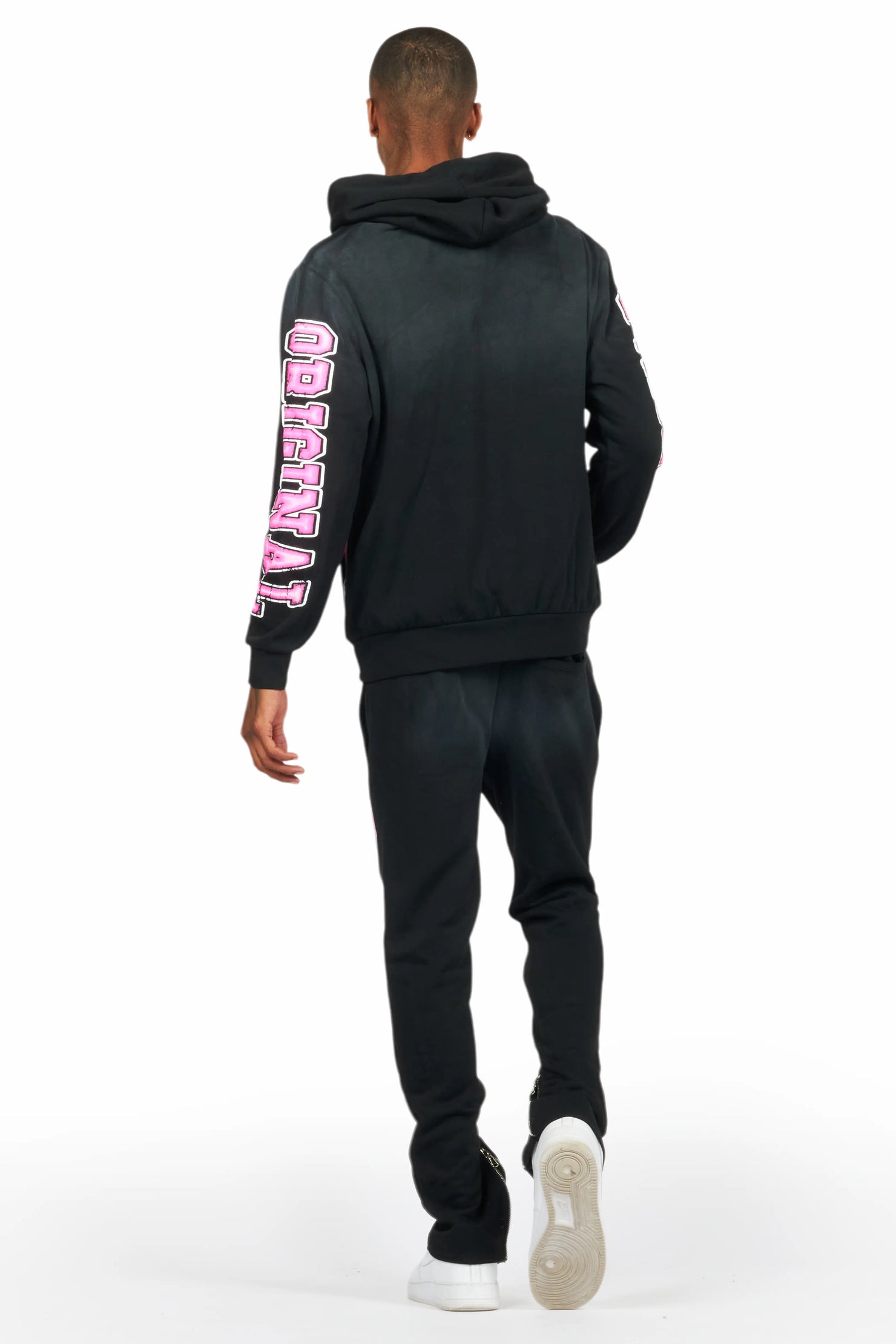 Fields Black Slim Fit Hoodie Track Set