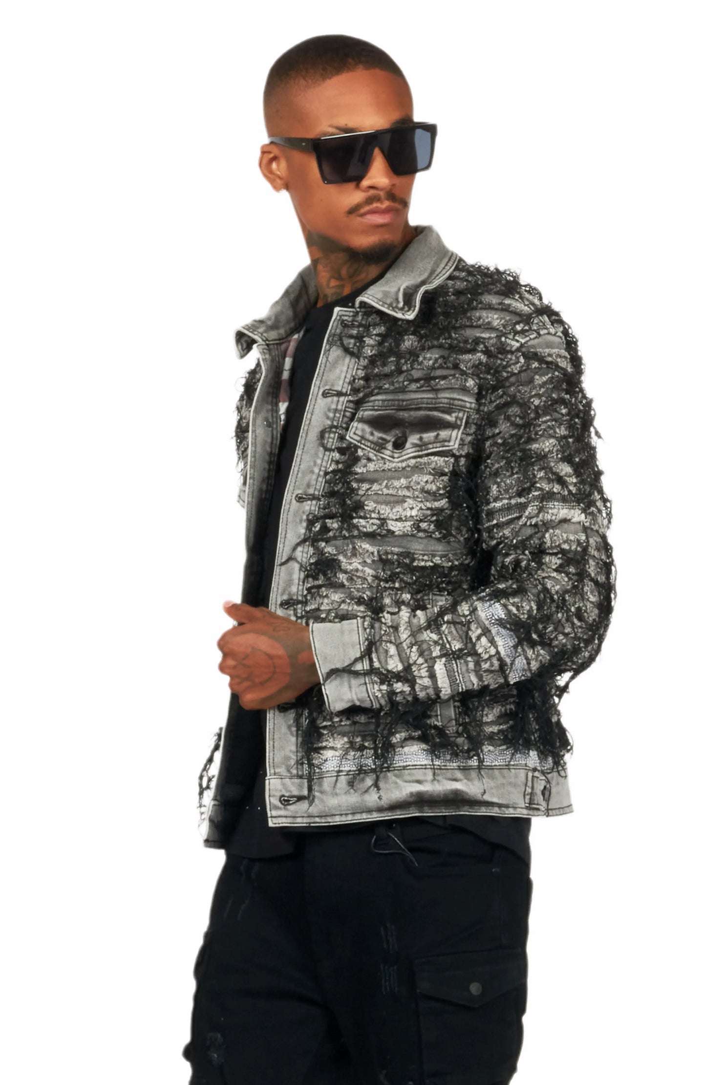 Odart Black/Grey Denim Jacket