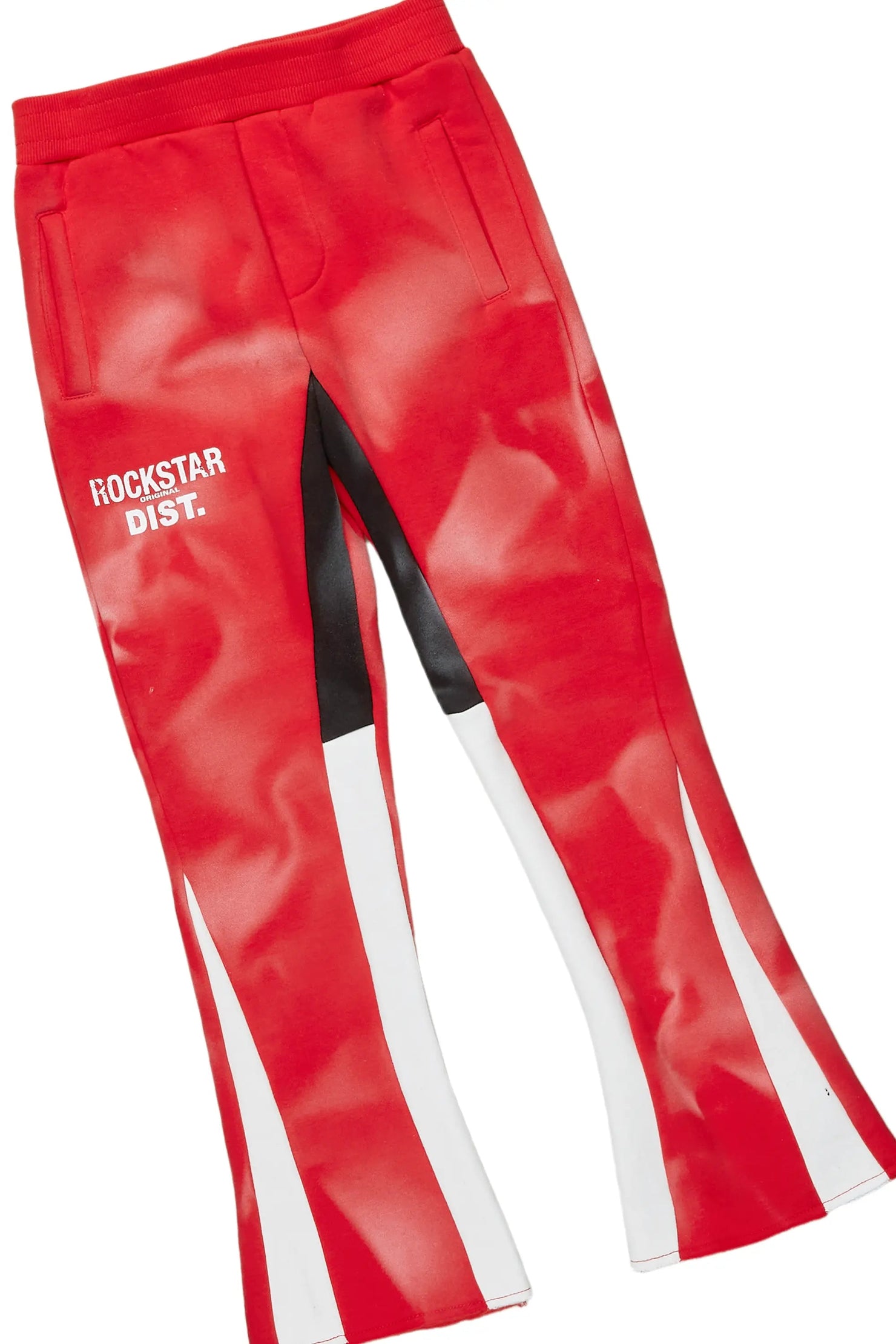 Boys Nelly Red Stacked Pant Set