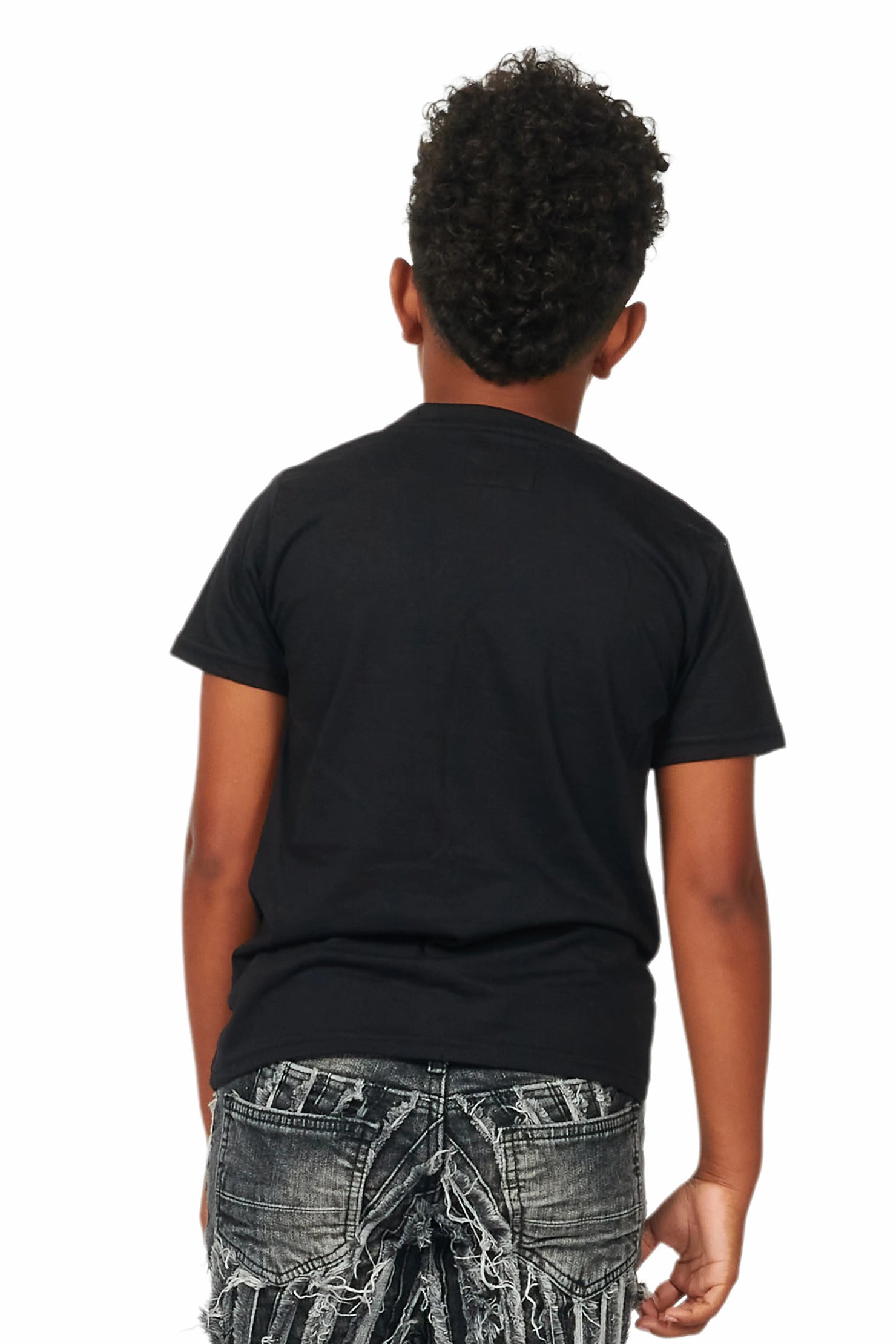 Boys Amina Black Graphic T-Shirt