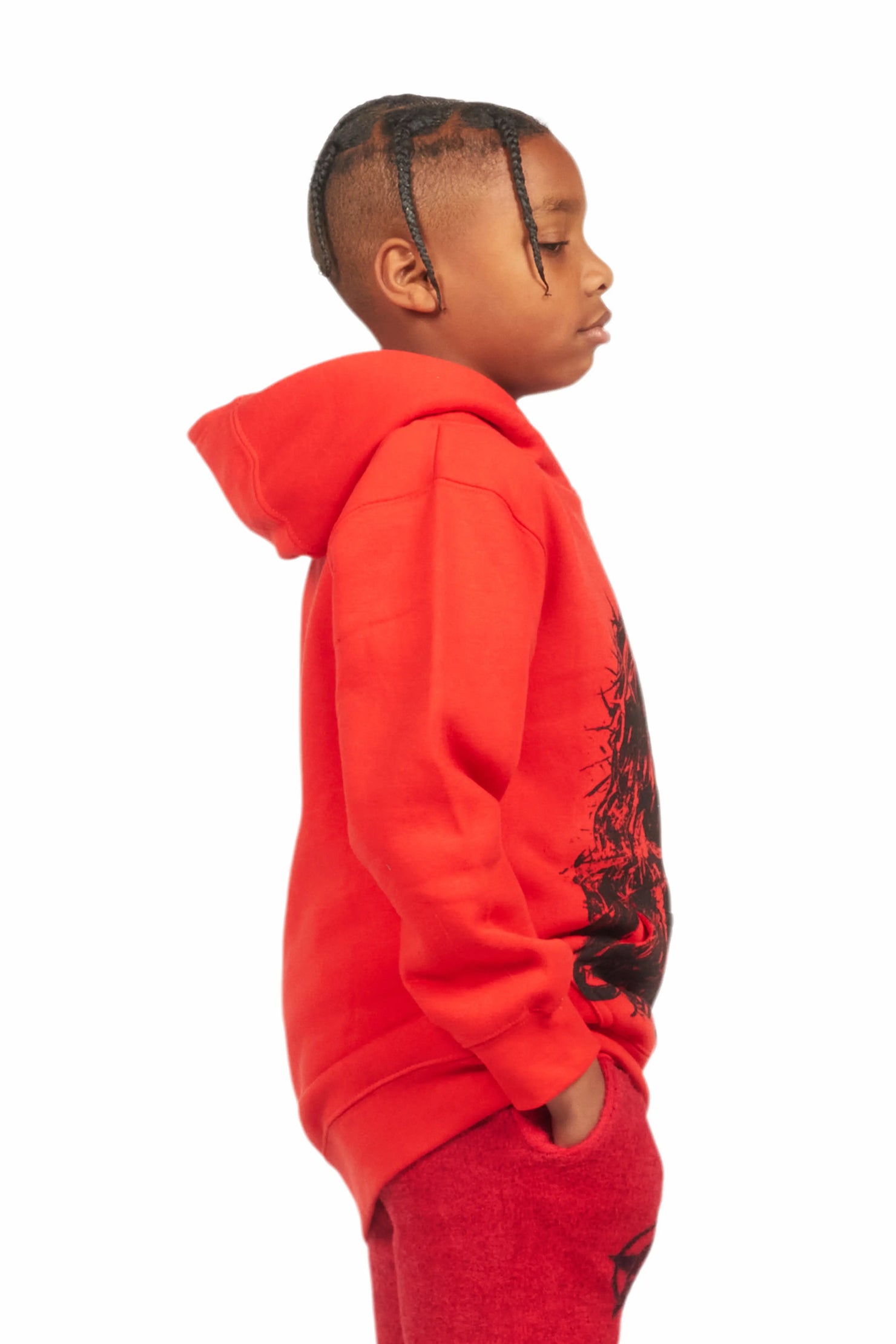 Boys Bedros Red Graphic Hoodie