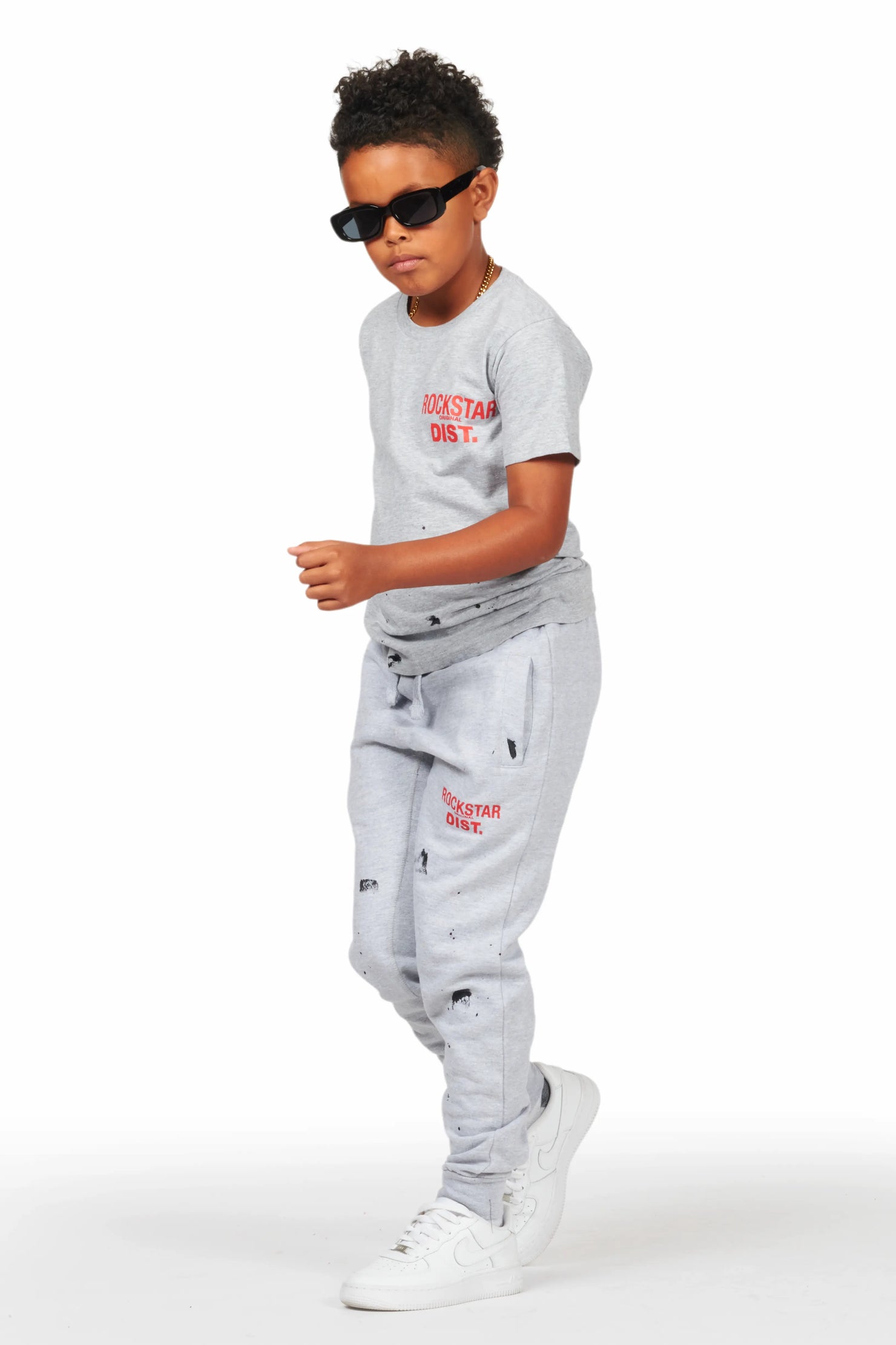 Boys Galen Grey T-Shirt Jogger Set