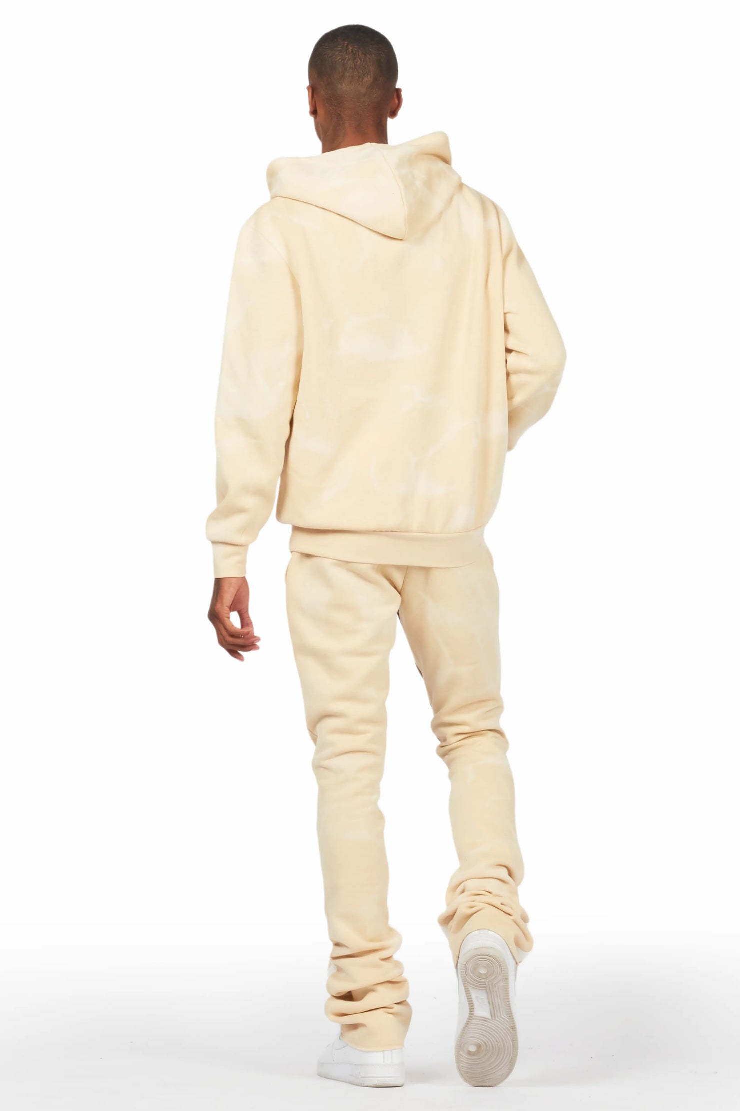 Nelly Beige Hoodie/Super Stacked Flare Pant Set