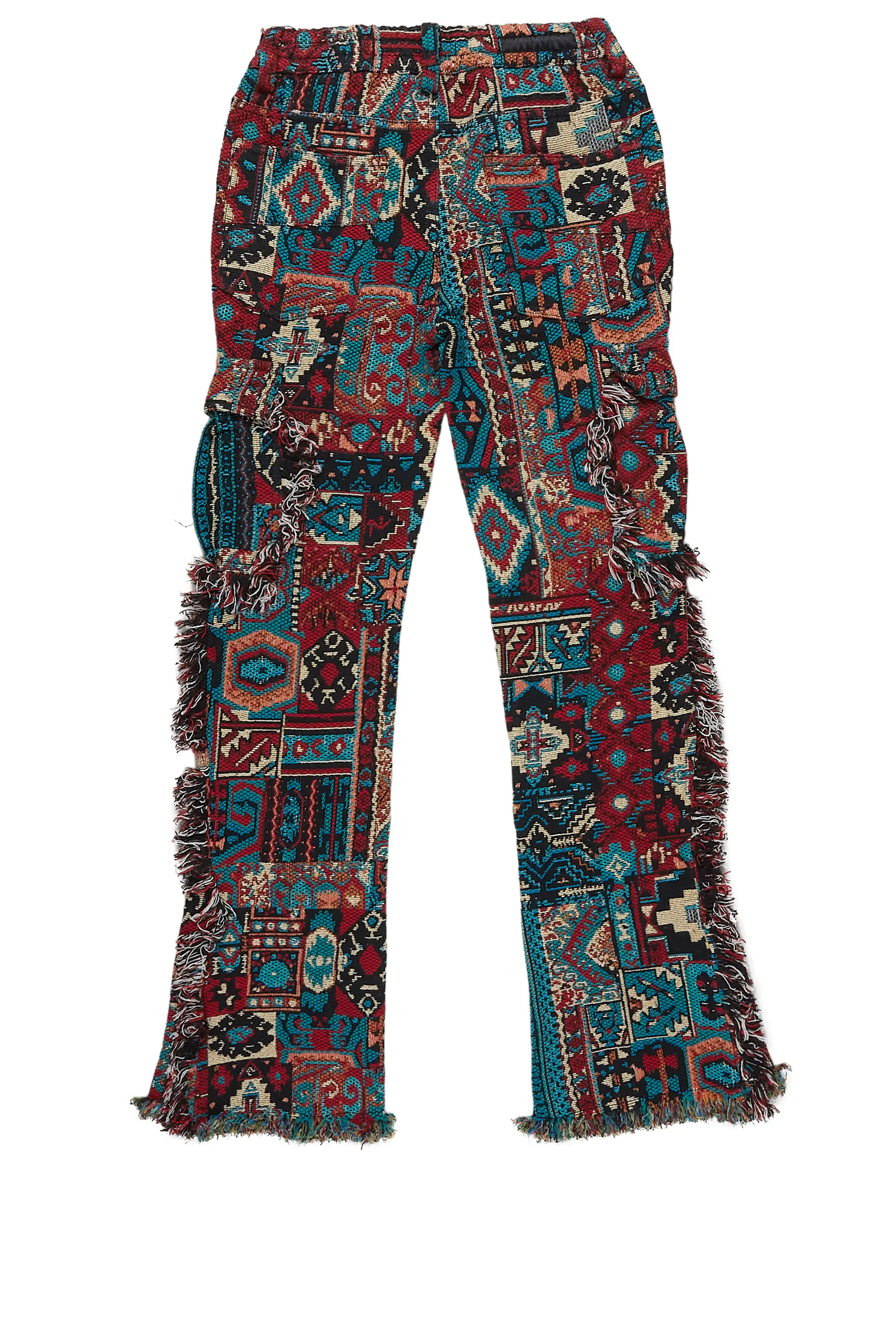 Girls Anaya Red Slim Flare Pants