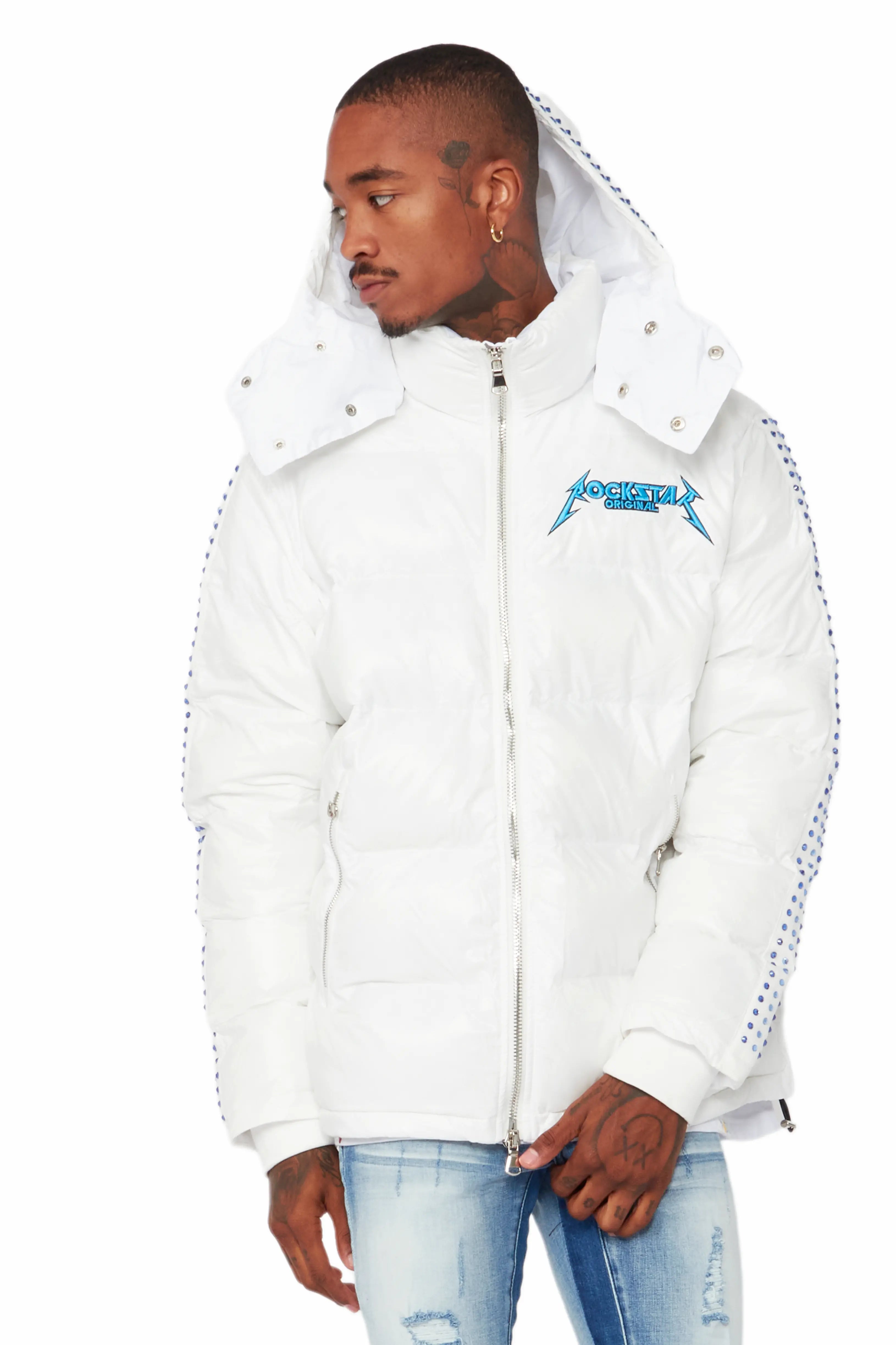 Buy online White Solid Quilted Jacket from Jackets for Men by Crimsoune  Club for ₹1839 at 59% off | 2024 Limeroad.com