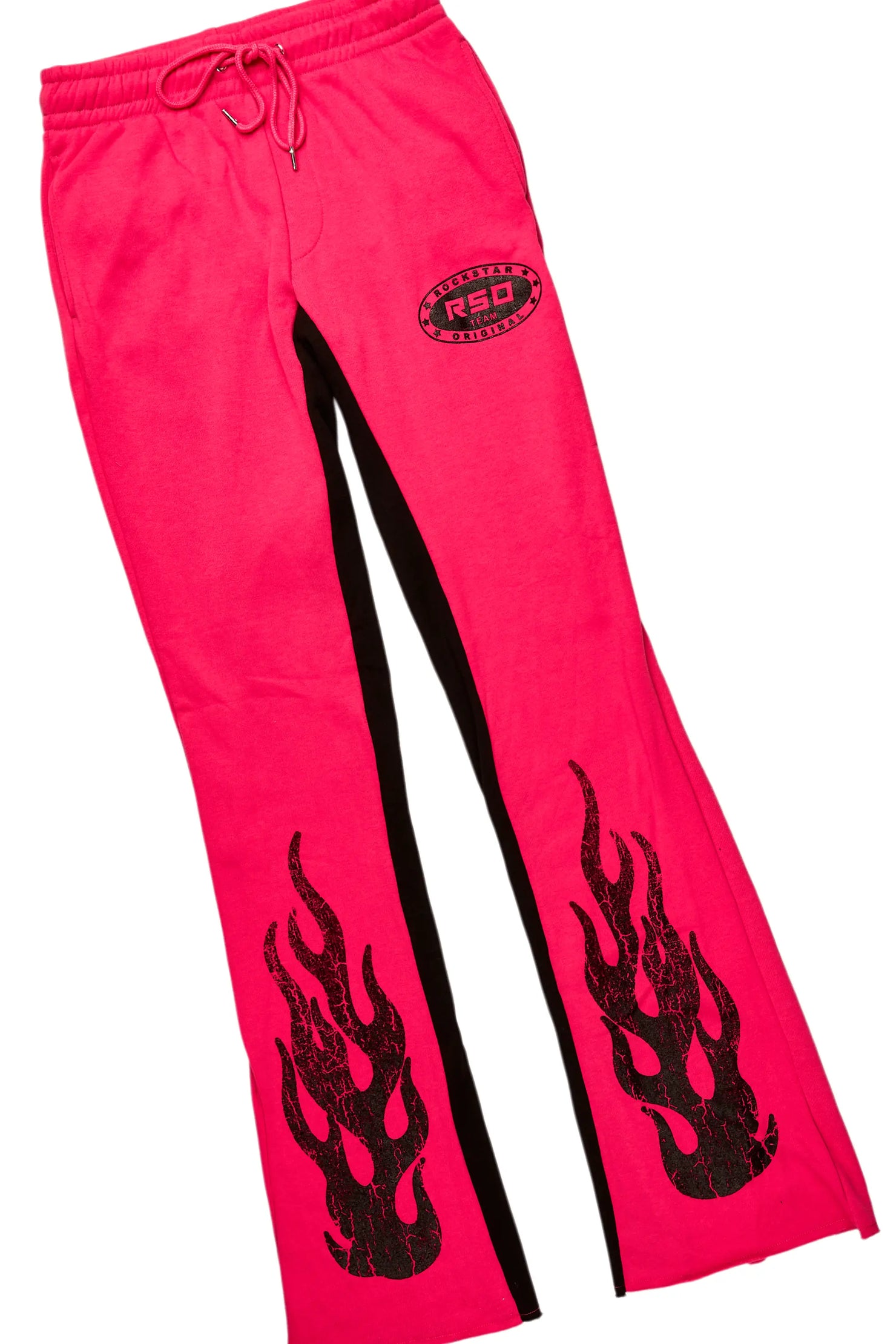 Amos Fuchsia/Black Hoodie/Baggy Track Pant Set