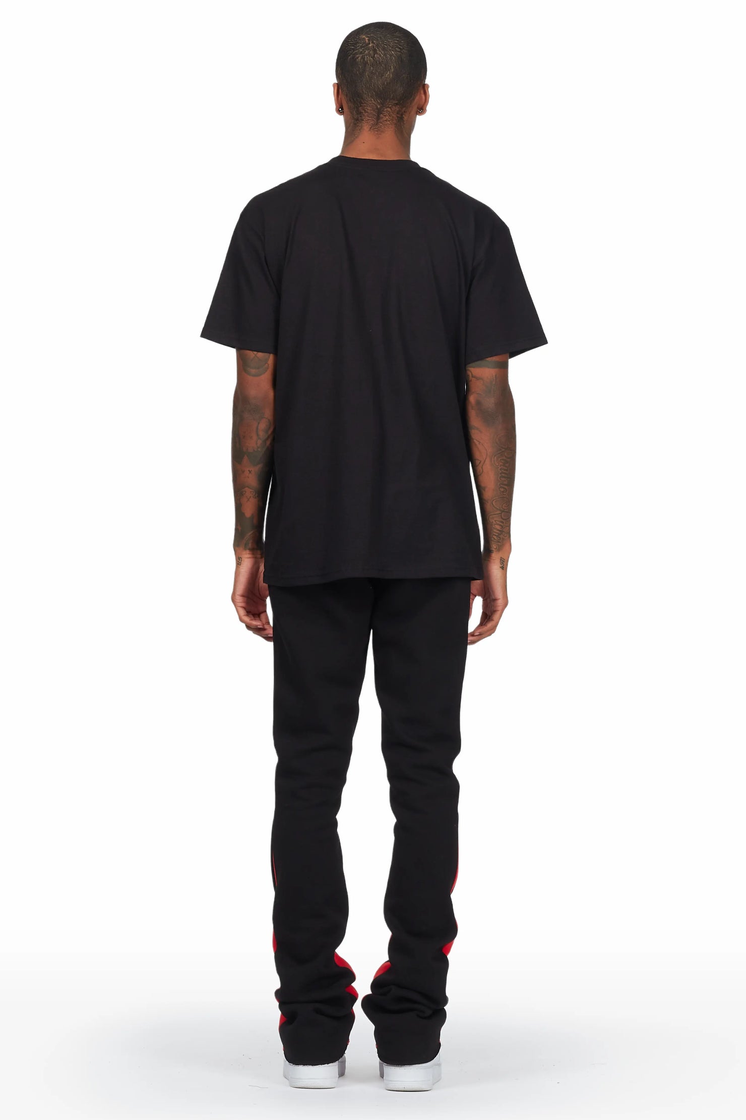 Draven Black/Red T-Shirt Stacked Flare Trackset