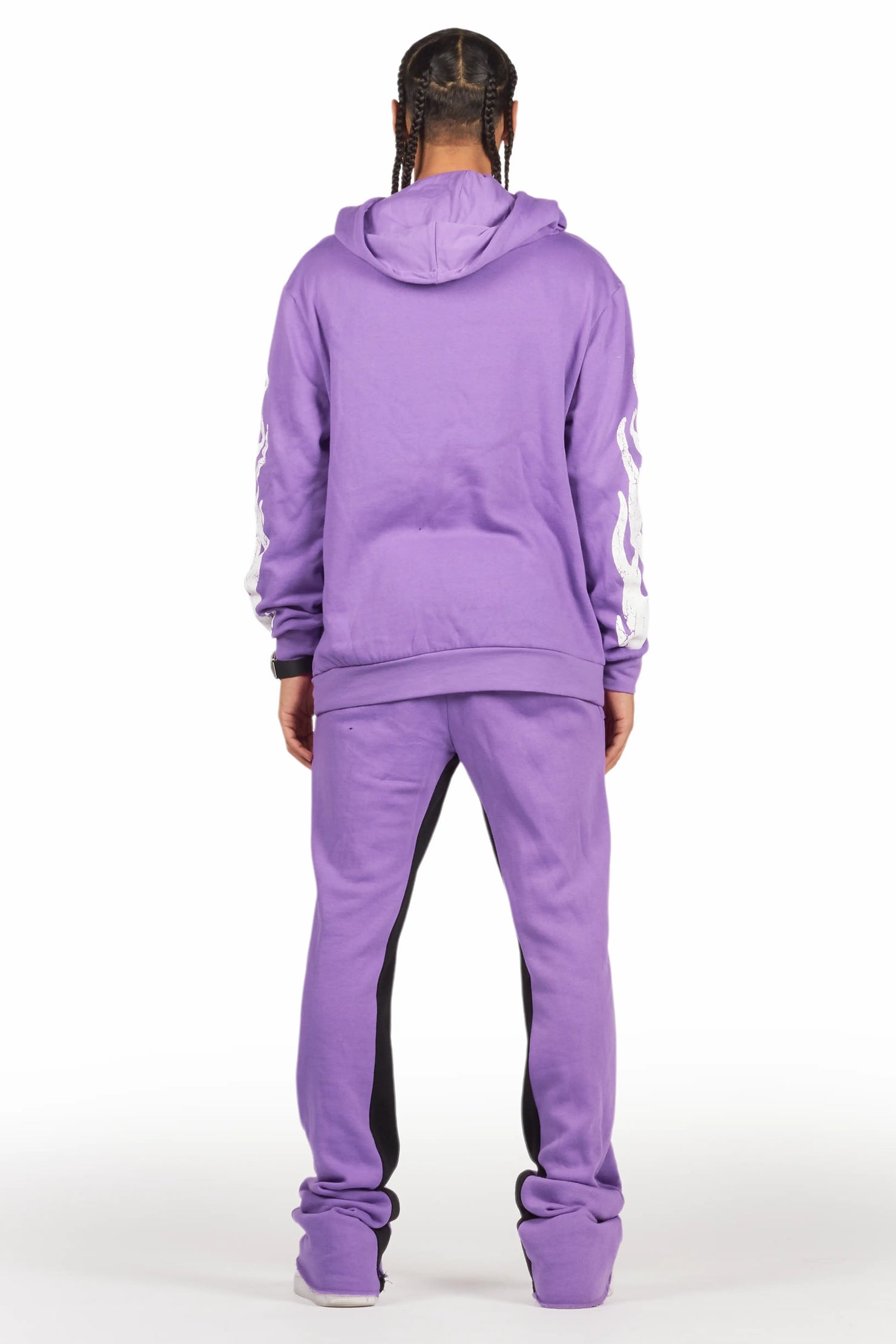 Amos Purple Hoodie/Baggy Track Pant Set