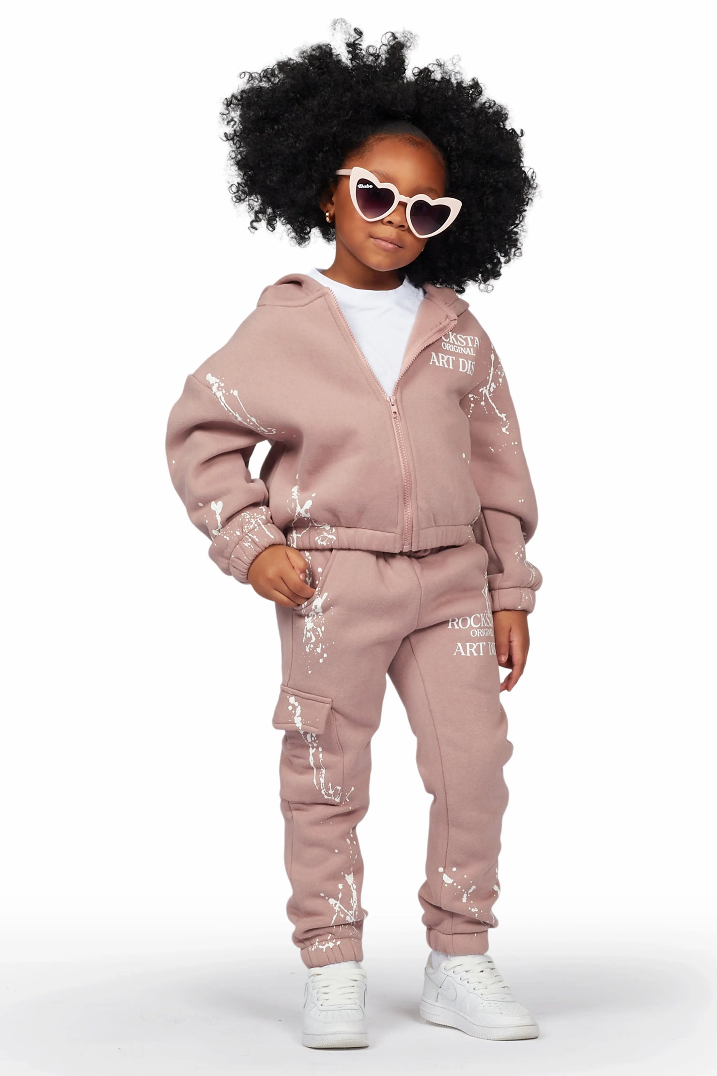 Girls Bass Lilac  Zip Up Hoodie Pant Set