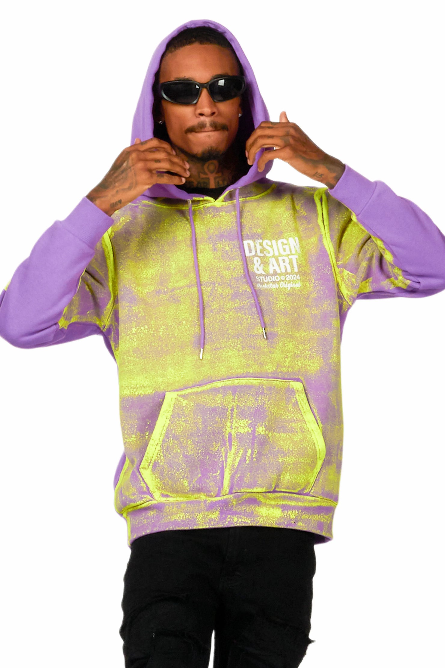 Cano Purple/Yellow Graphic Hoodie