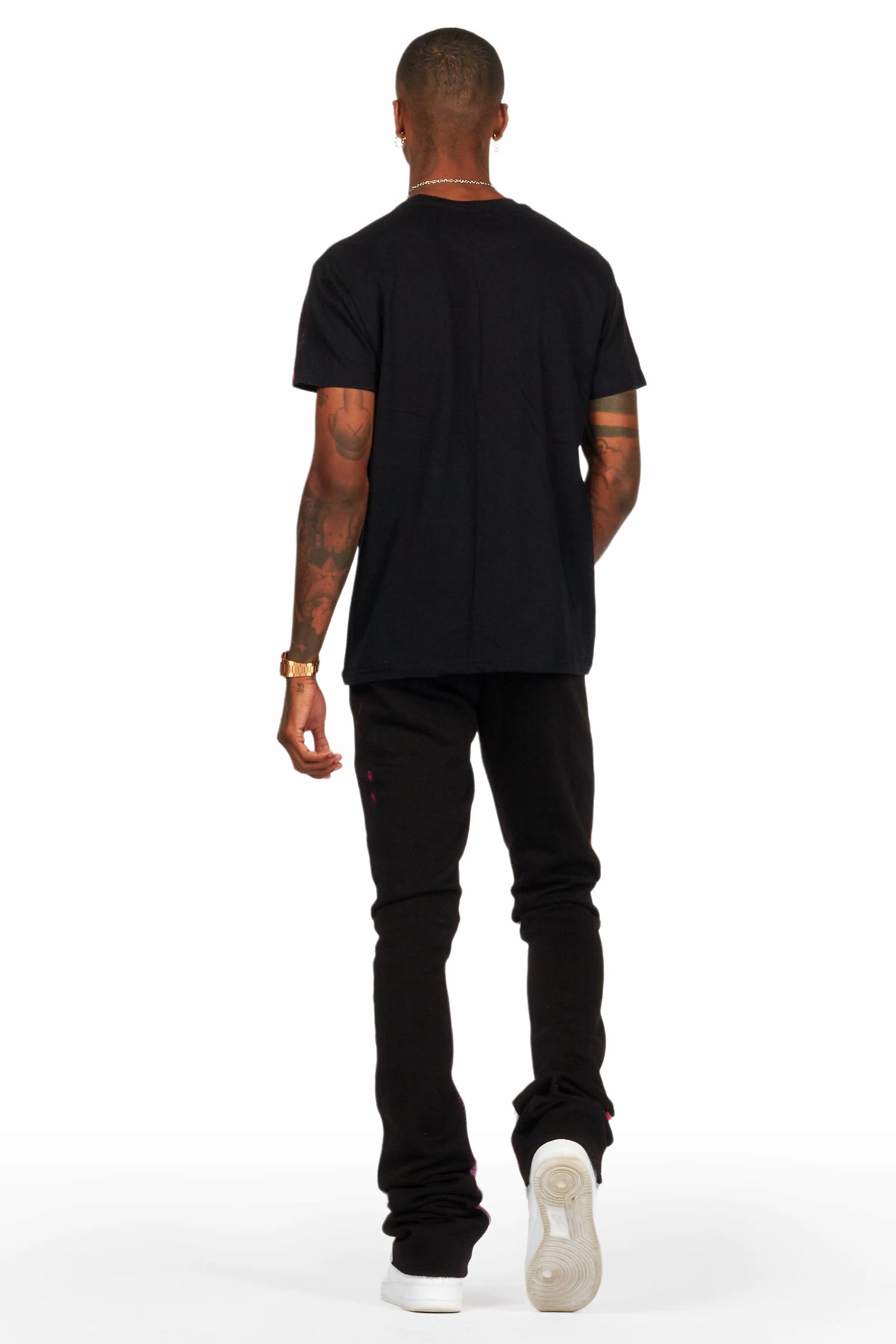 Eldon Black/Pink T-Shirt/Super Stacked Flare Track Set