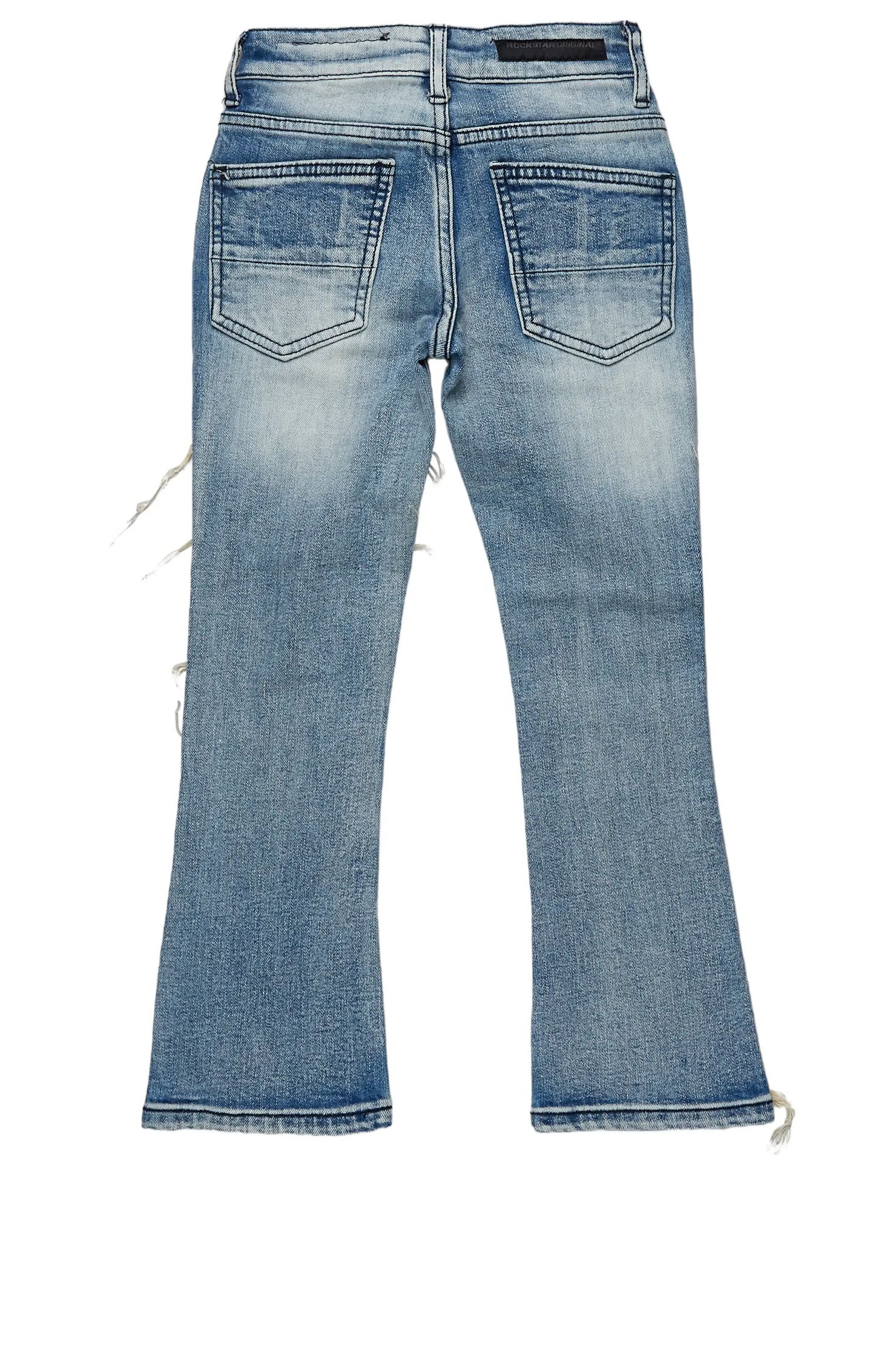 Boys Waylon Tint Stacked Flare Frayed Jean