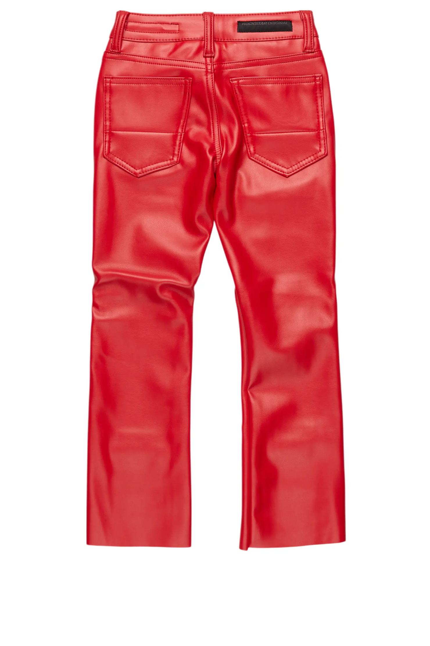 Girls Petrus Red  PU Leather Jean