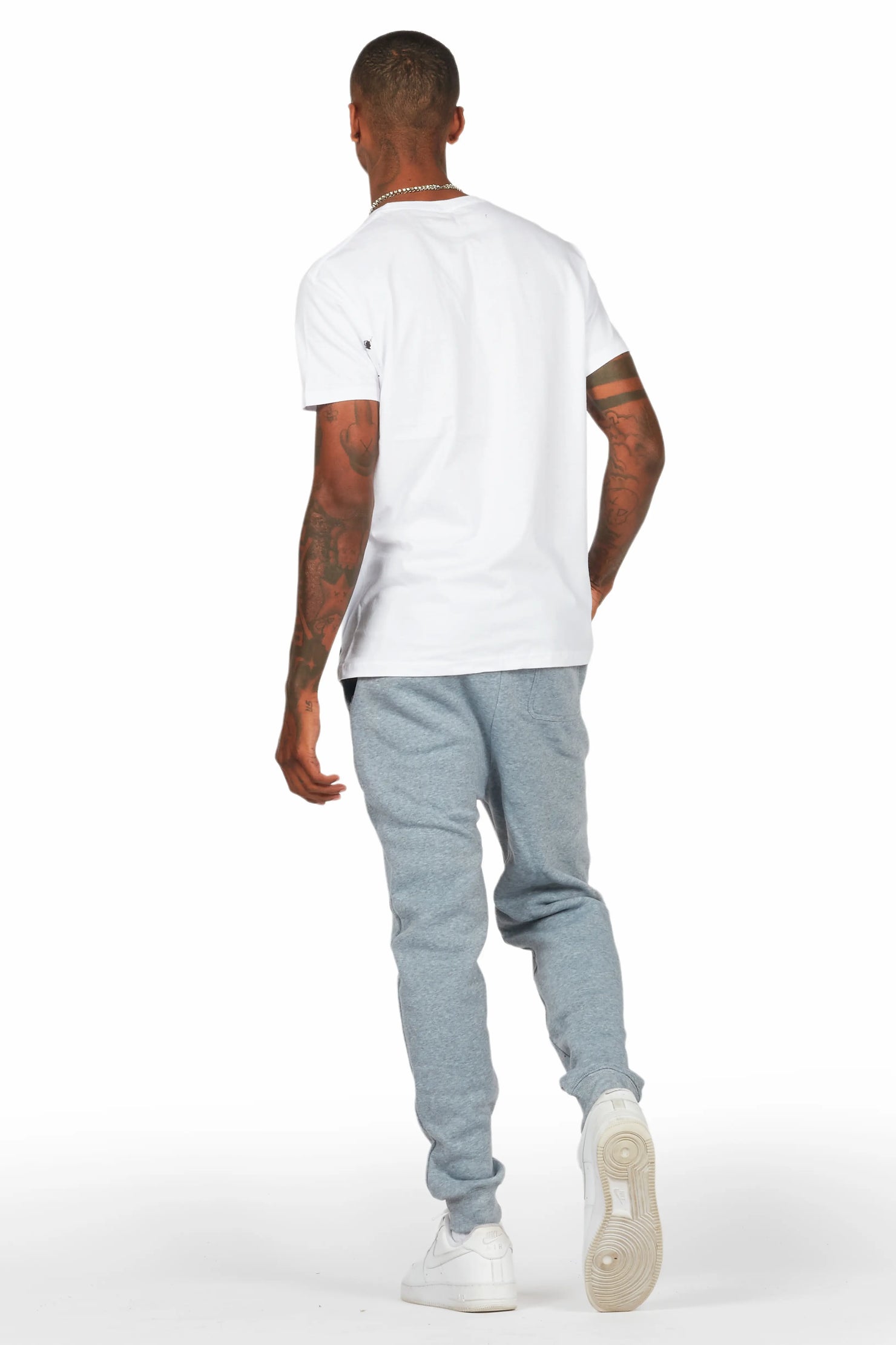 Raffer White/Grey T-Shirt Track Set