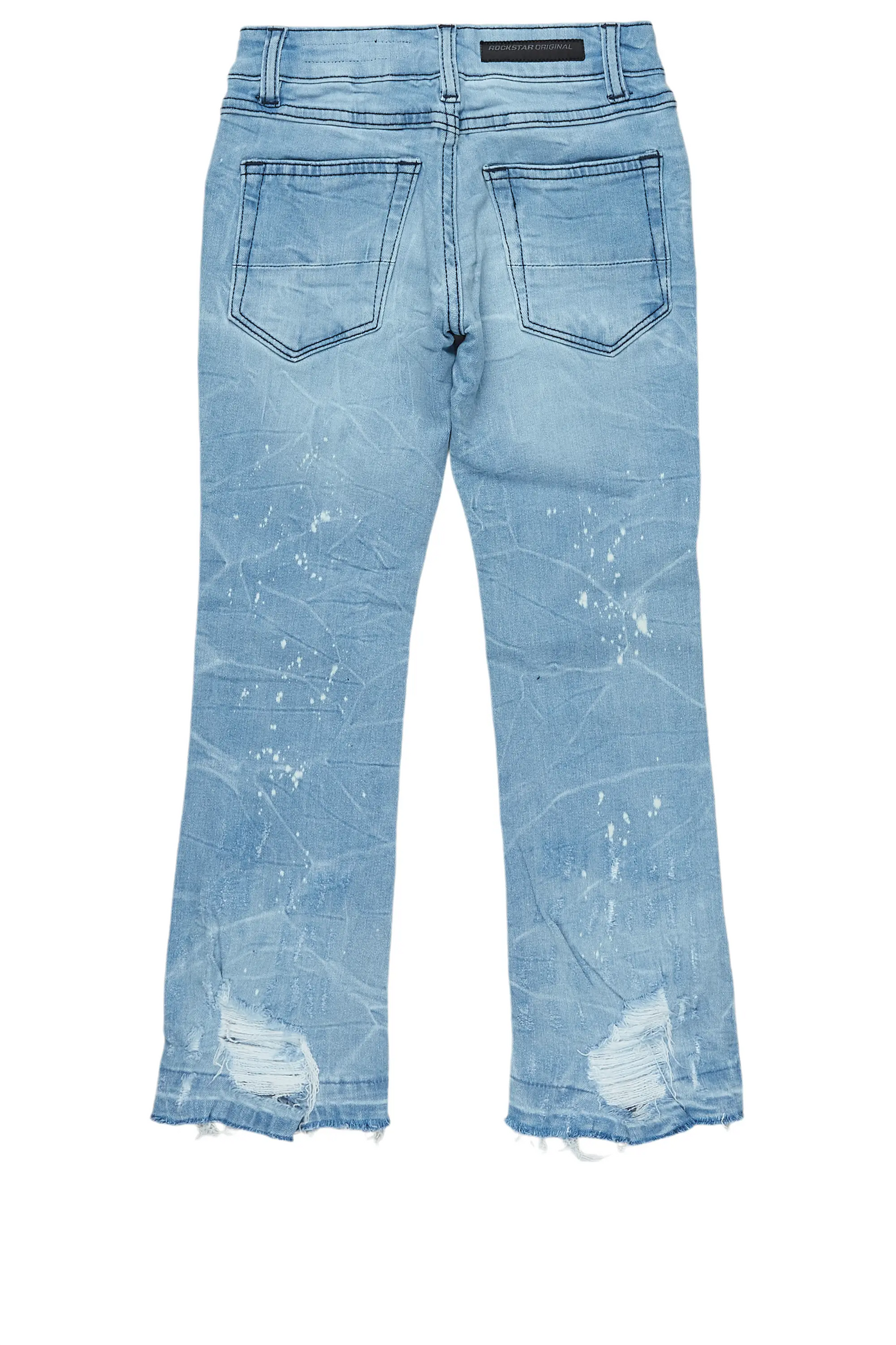 Boys Molter Light Blue Stacked Flare Jean