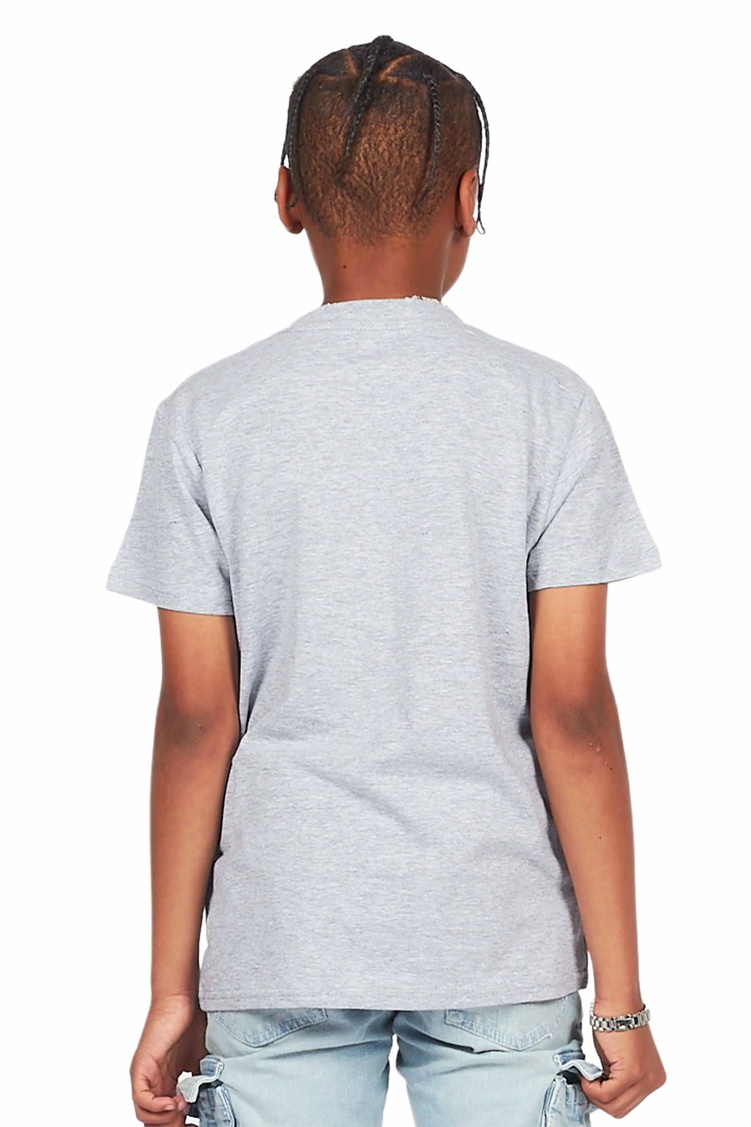 Boys Atlas Heather Grey Graphic T-Shirt