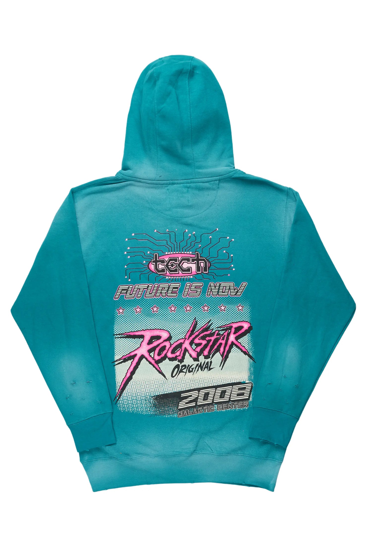 Teal best sale graphic hoodie