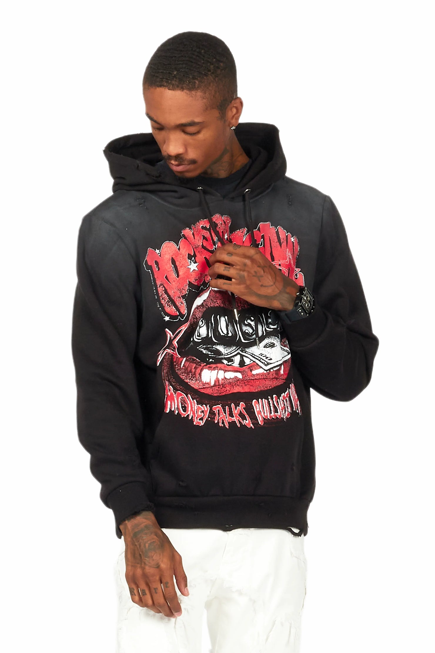 Bloke Black Graphic Hoodie