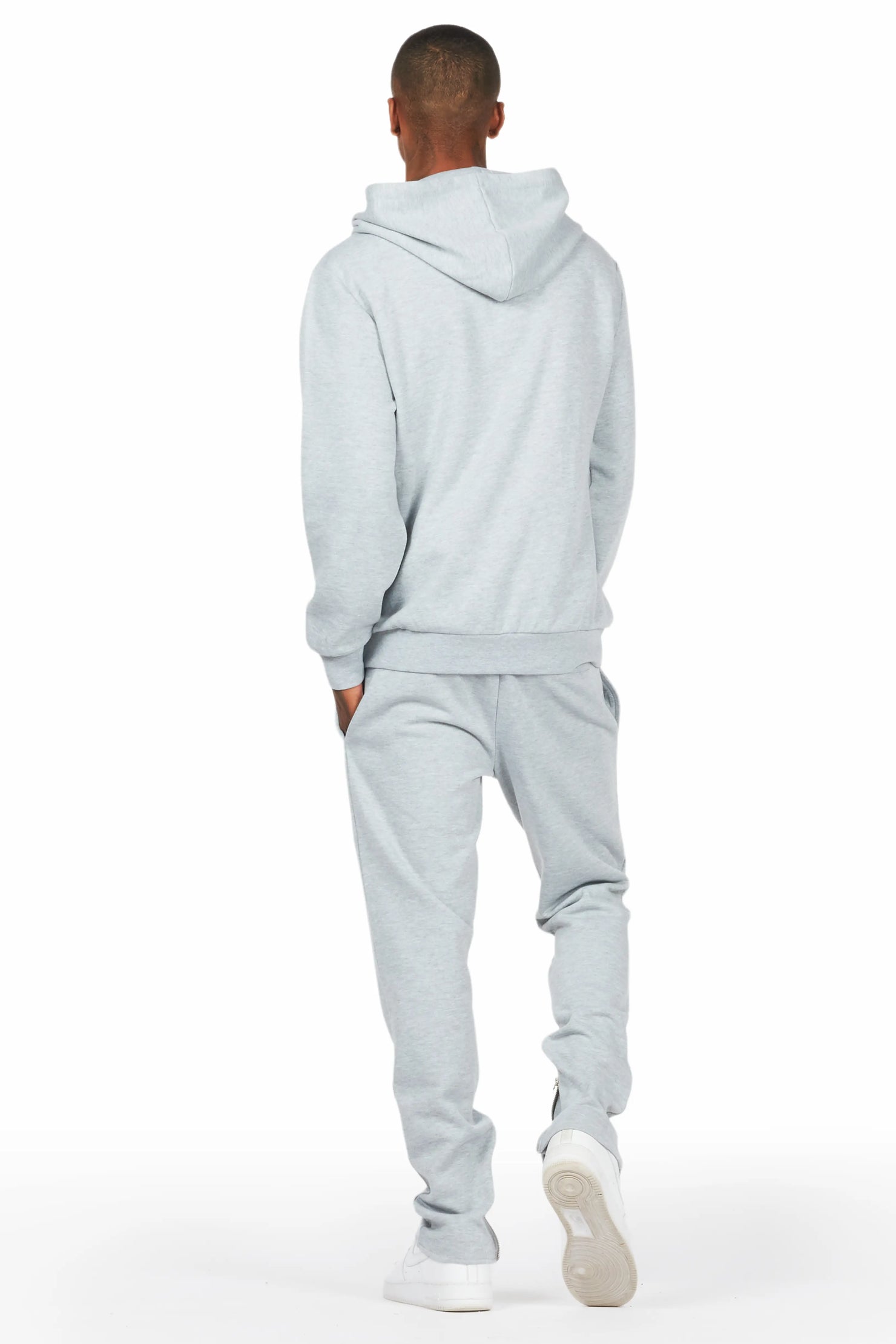 Dayte Nite Heather Grey Slim Fit Track Set