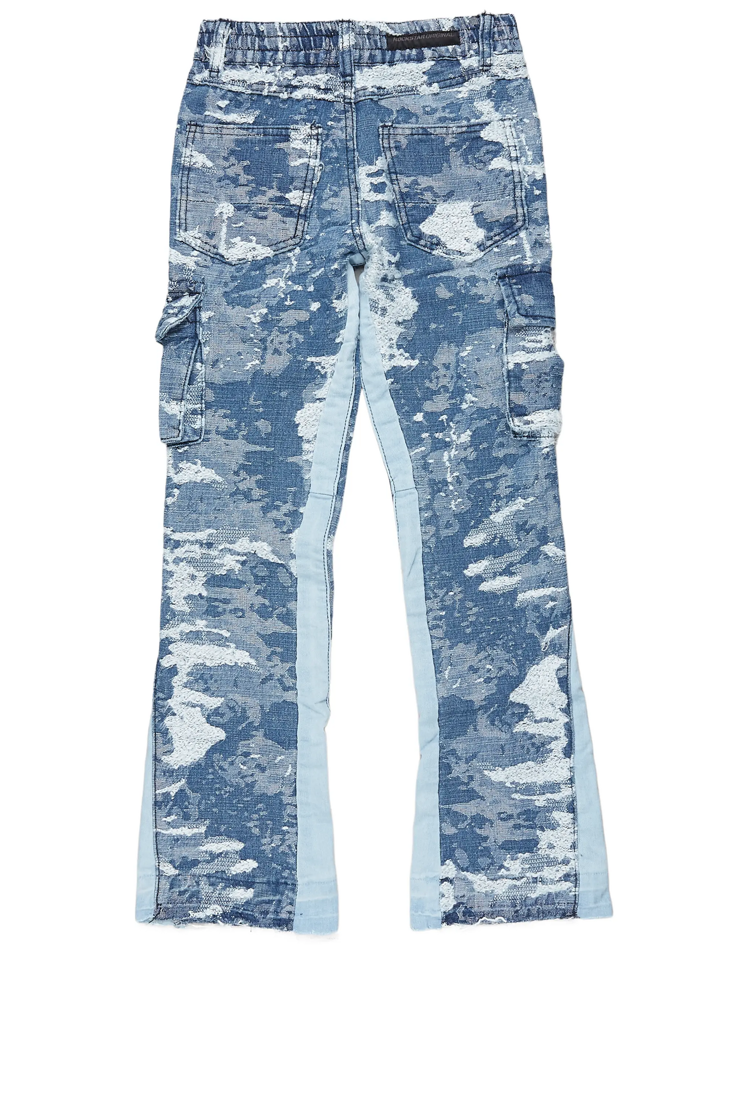 Boys Bower Dark Blue Stacked Flare Jean