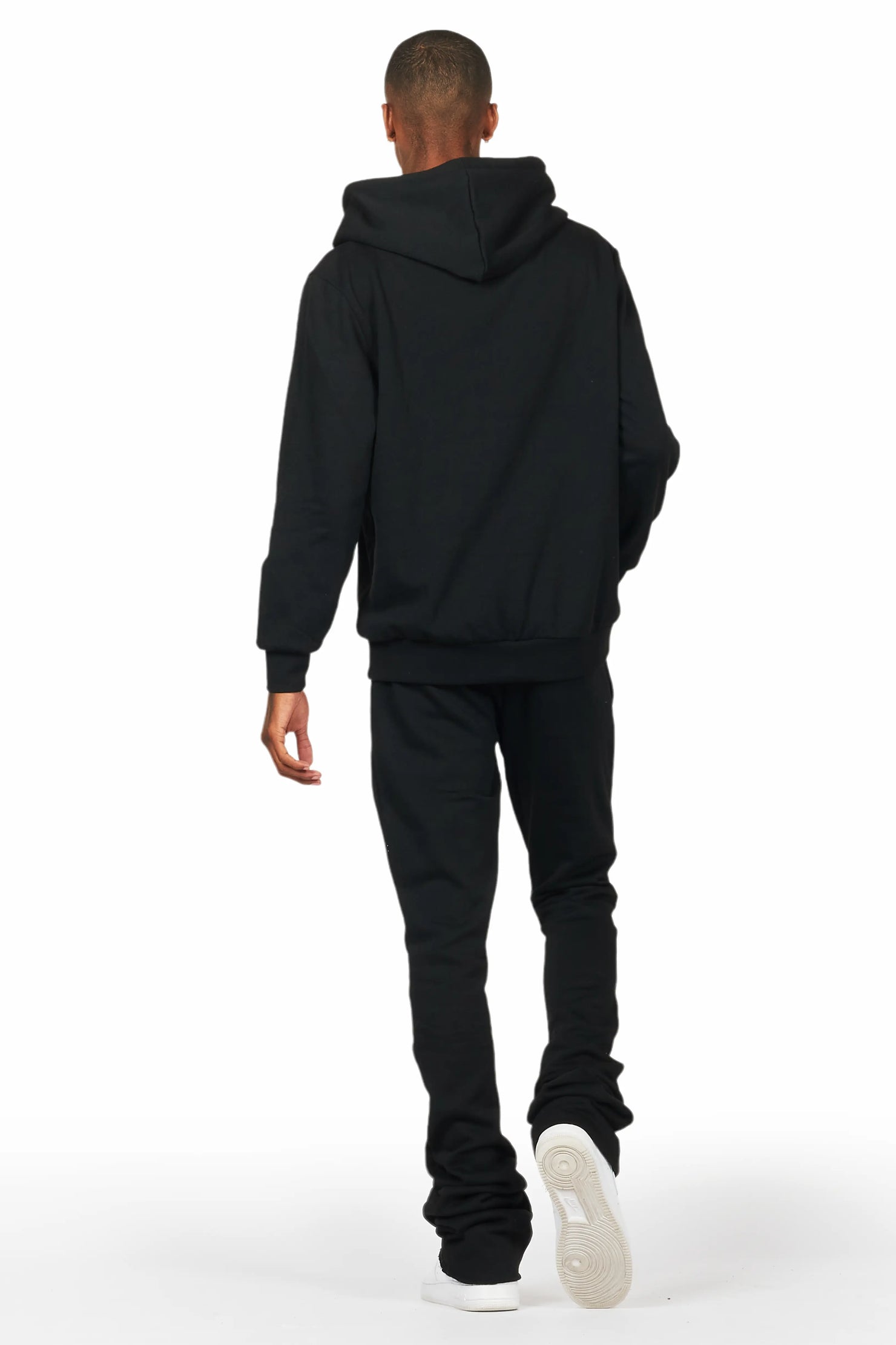 Raffer Black Hoodie/Super Stacked Flare Track Set