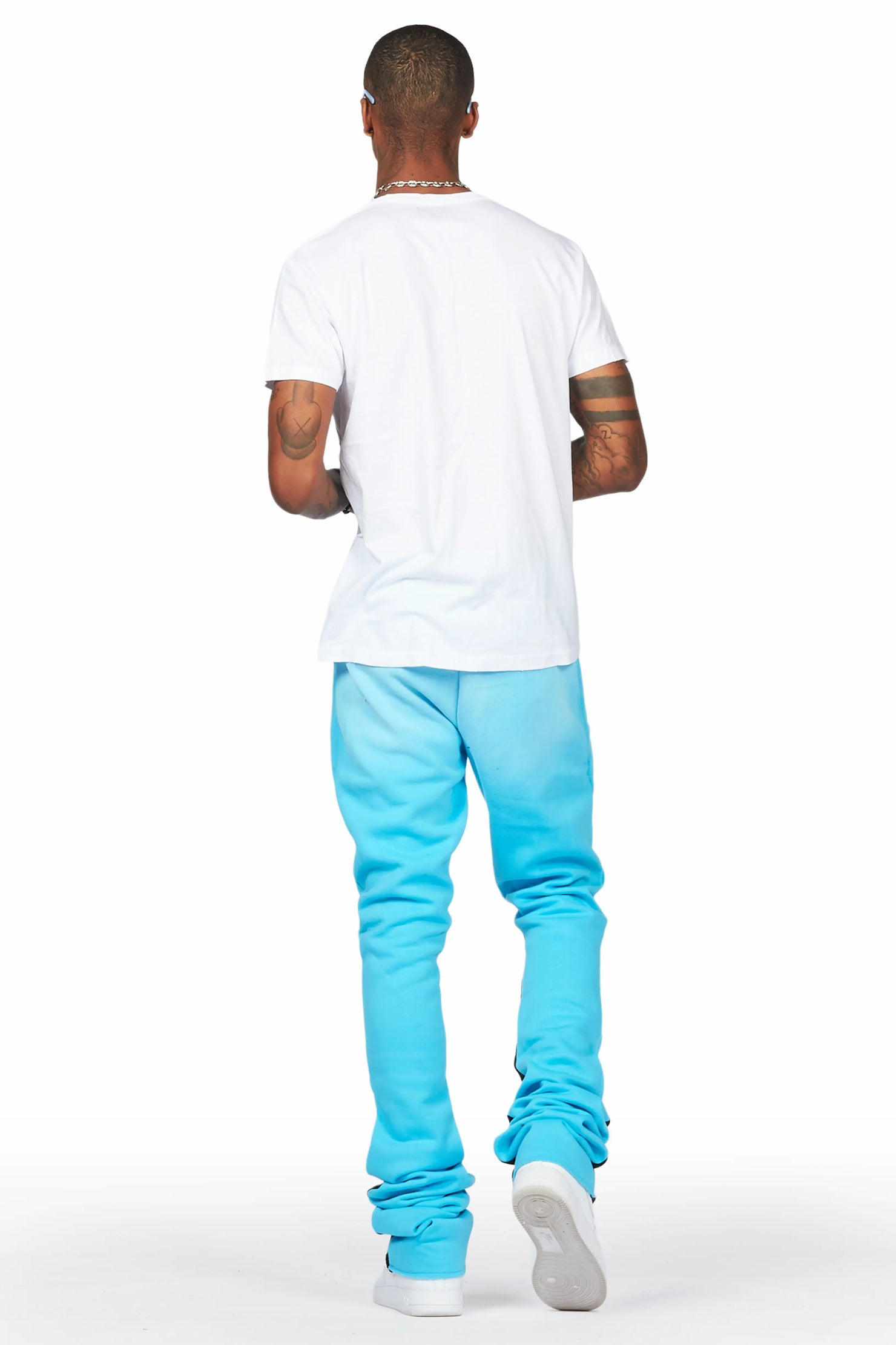 Mallor White/Blue T-Shirt/Super Stacked Track Set