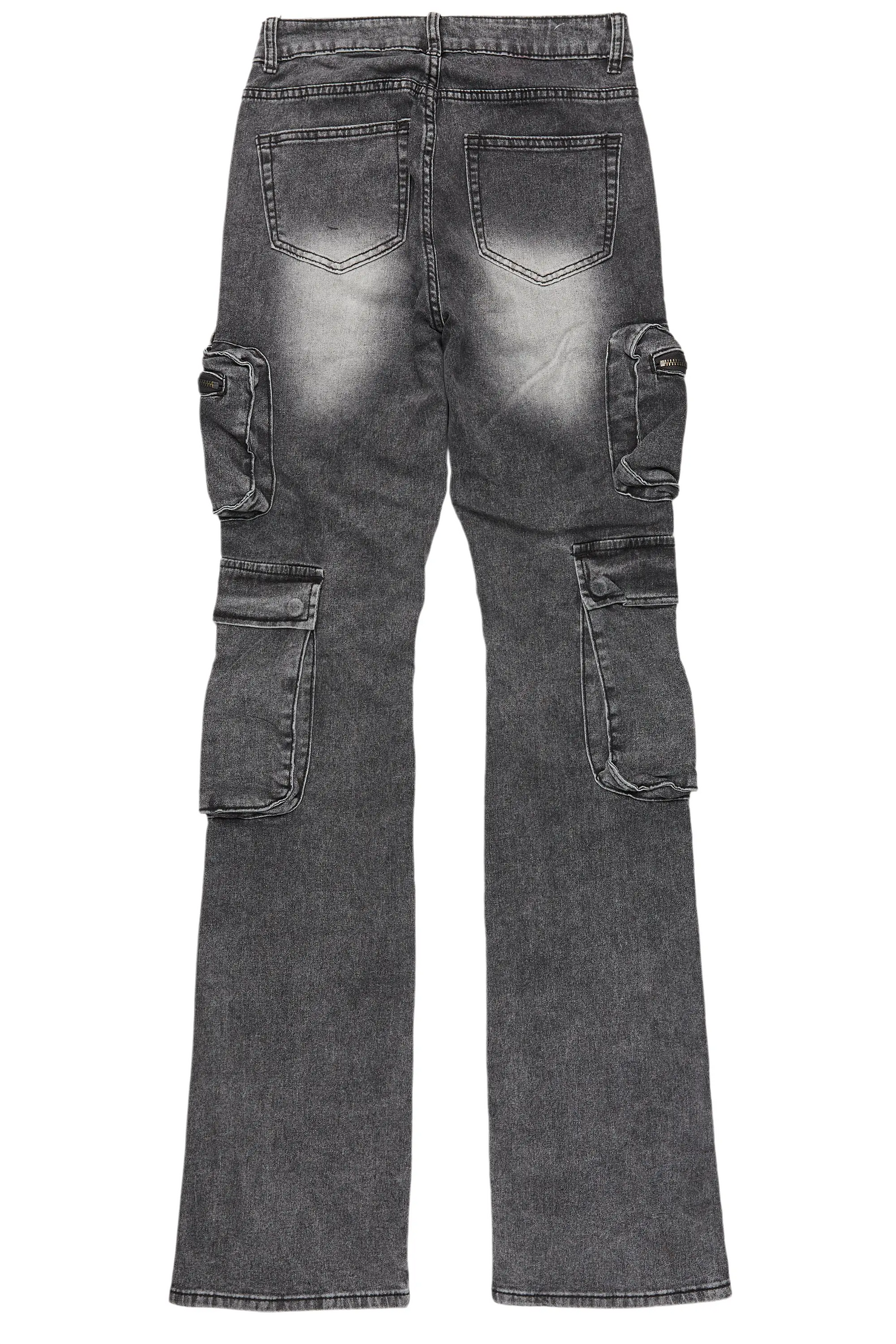 Kailiyah Grey Wash Super Stacked Jean