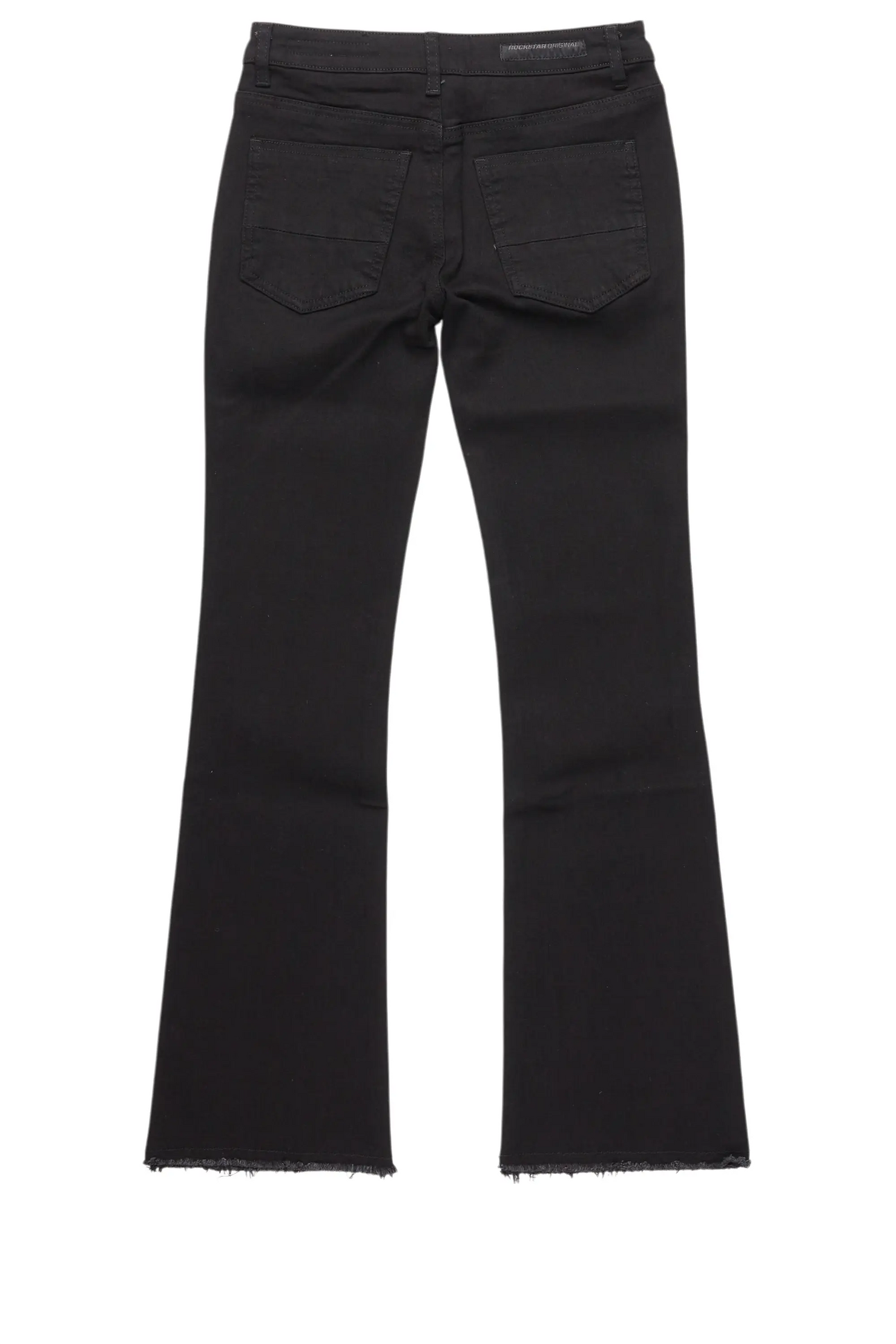 Boys Dag Jet Black Stacked Flare Jean