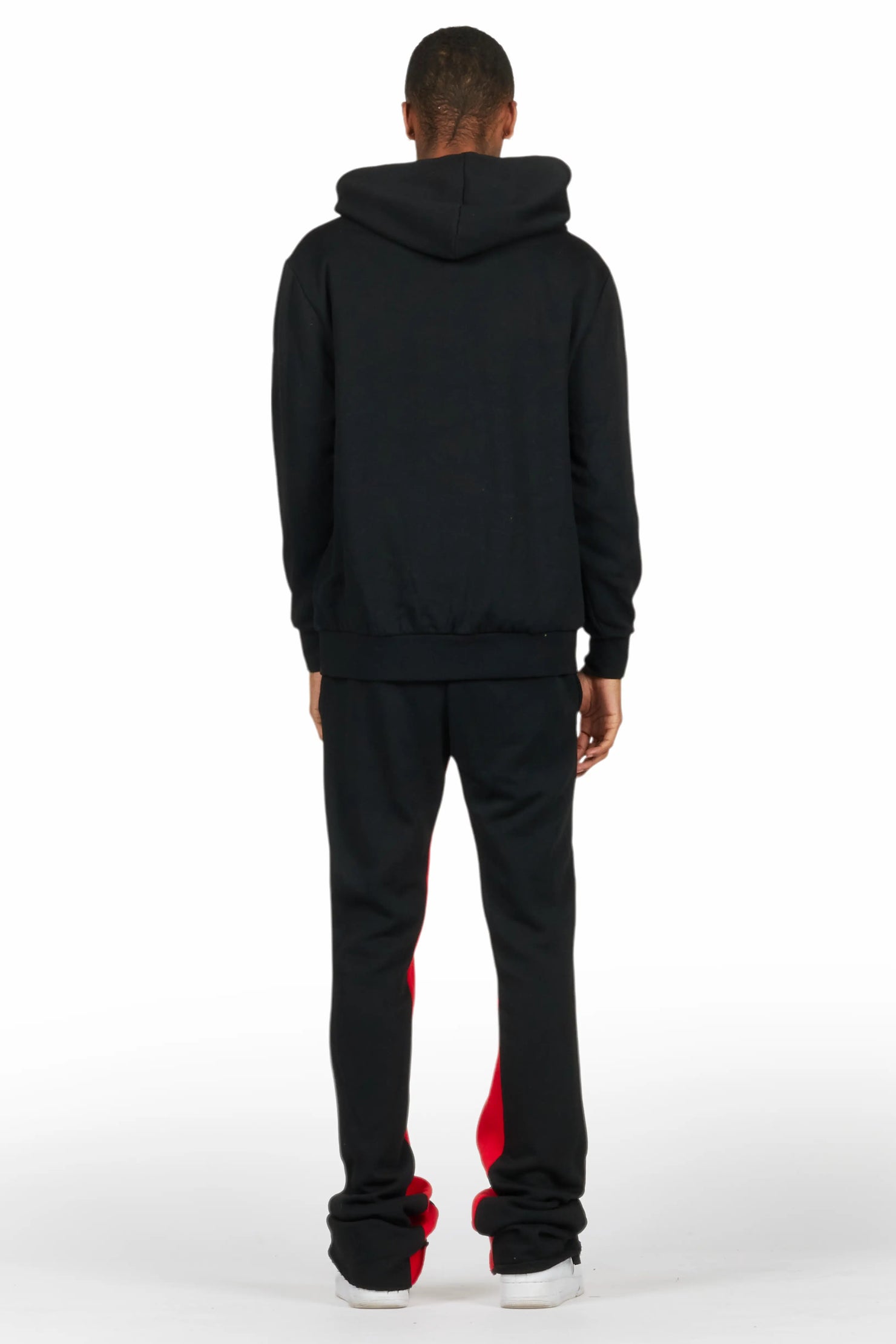 Raffer Black/Red Hoodie Baggy Fit Pant Track Set