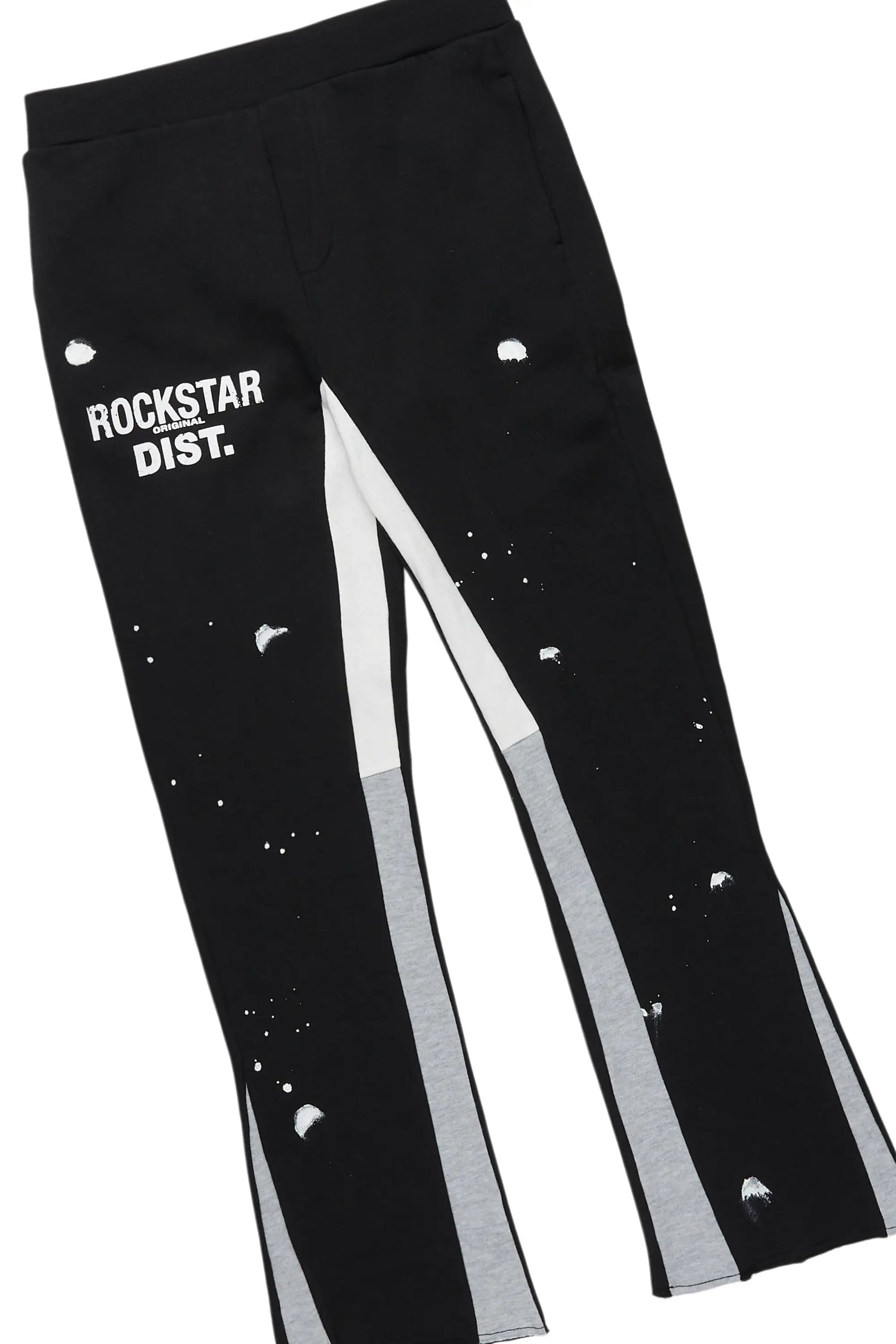 Boys Raffer Black/White Stacked Pant Set