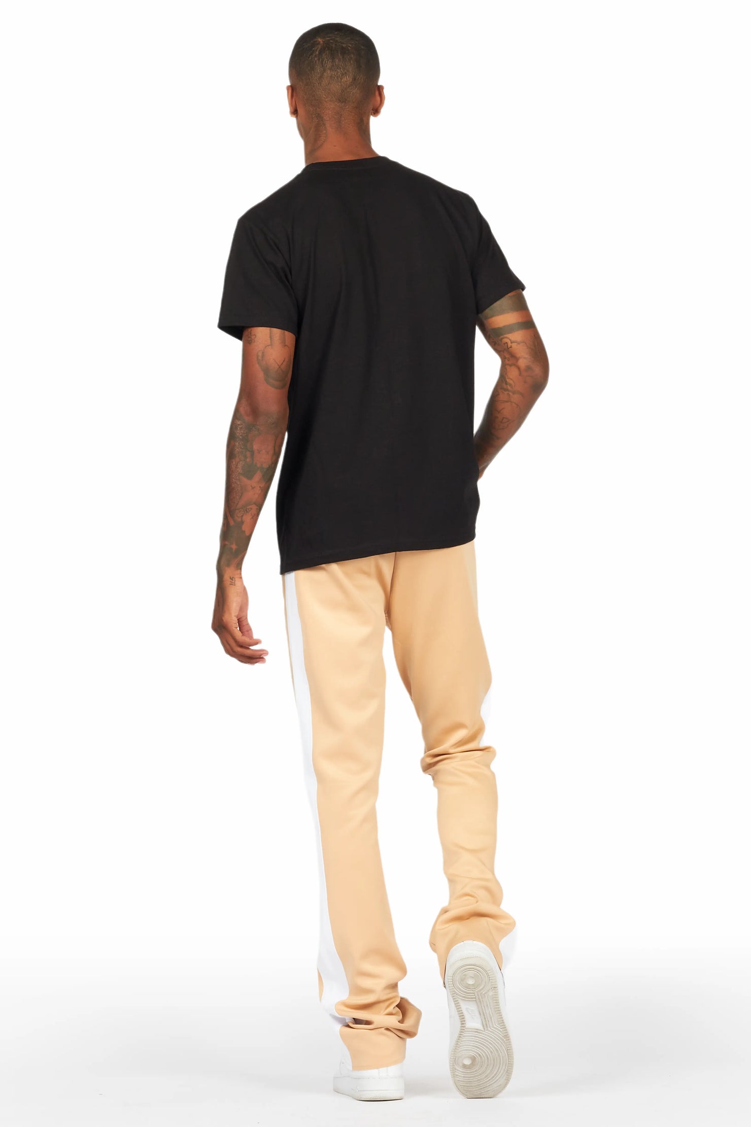 Dash Black/Beige T-Shirt/Stacked Flare Track Set