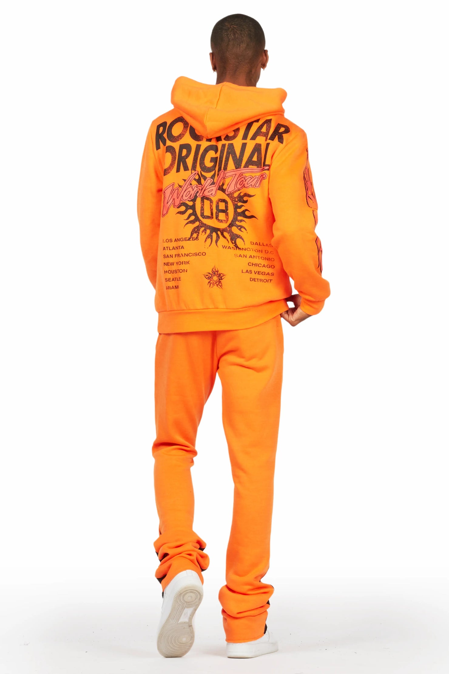 Yash Orange Super Stacked Flare Pant Set