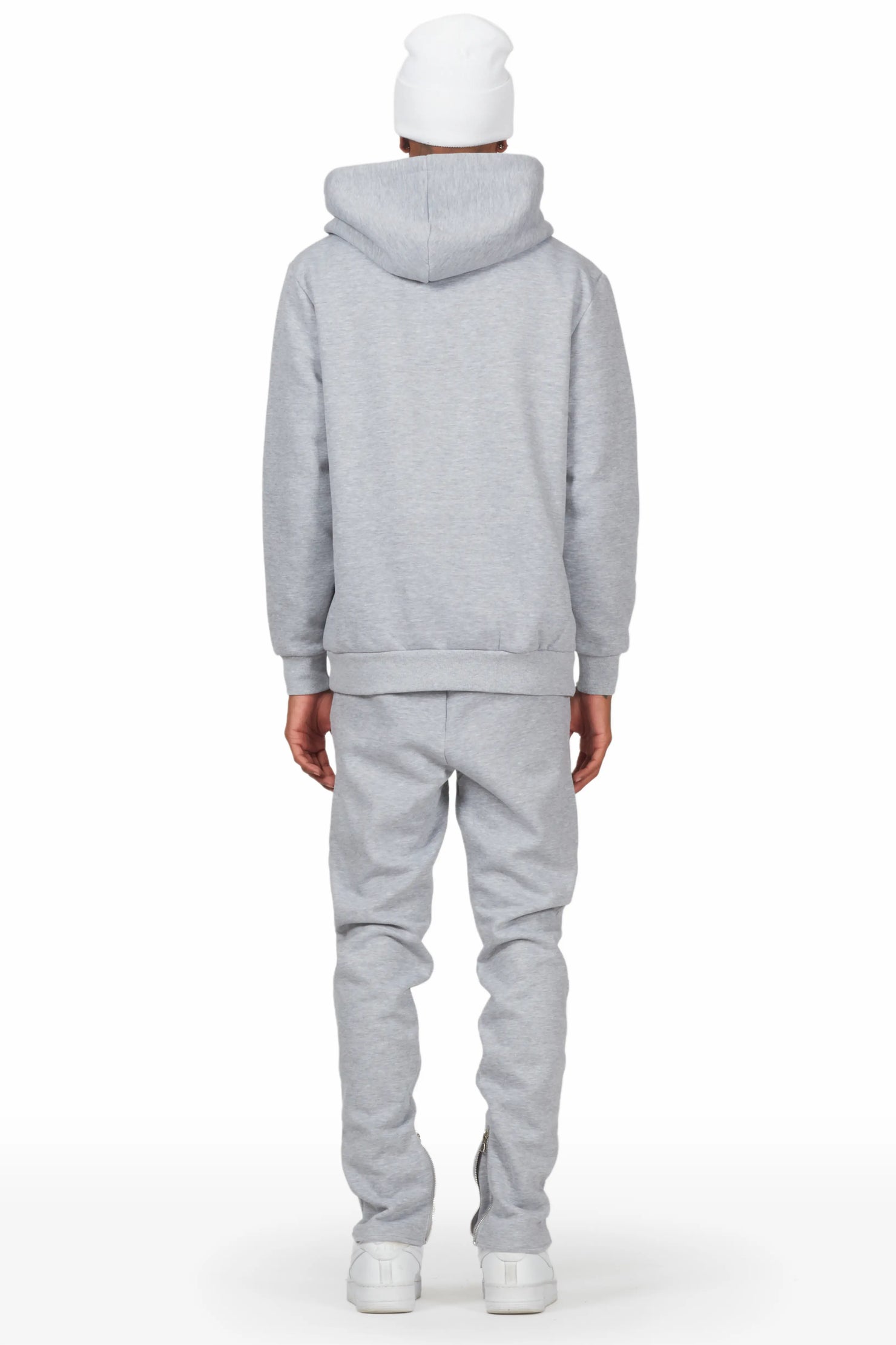 Hawkey Heather Grey Hoodie Slim Fit Track Set