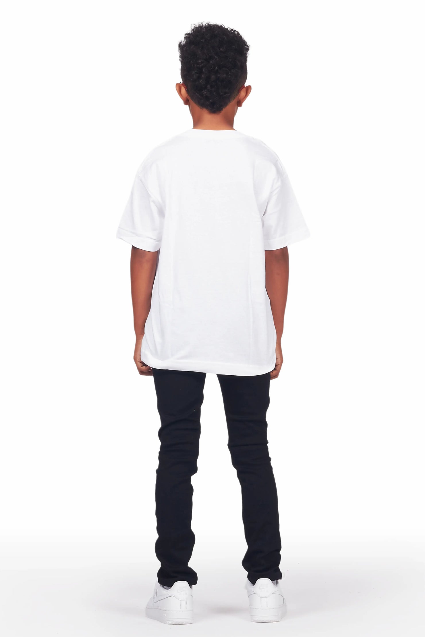 Boys Ganesh White T-Shirt Skinny Jean Set