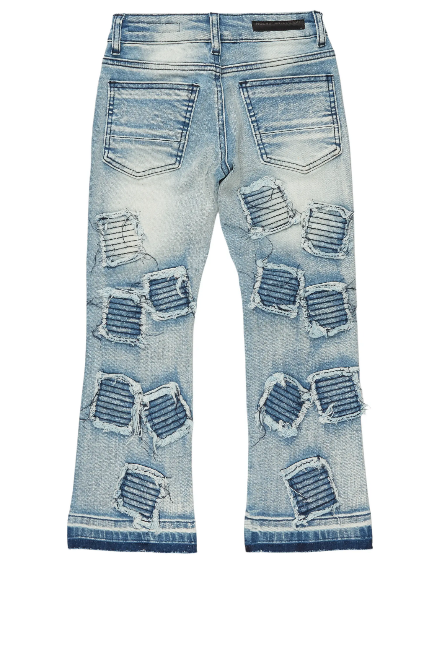 Boys Gawel Blue Stacked Flare Jean