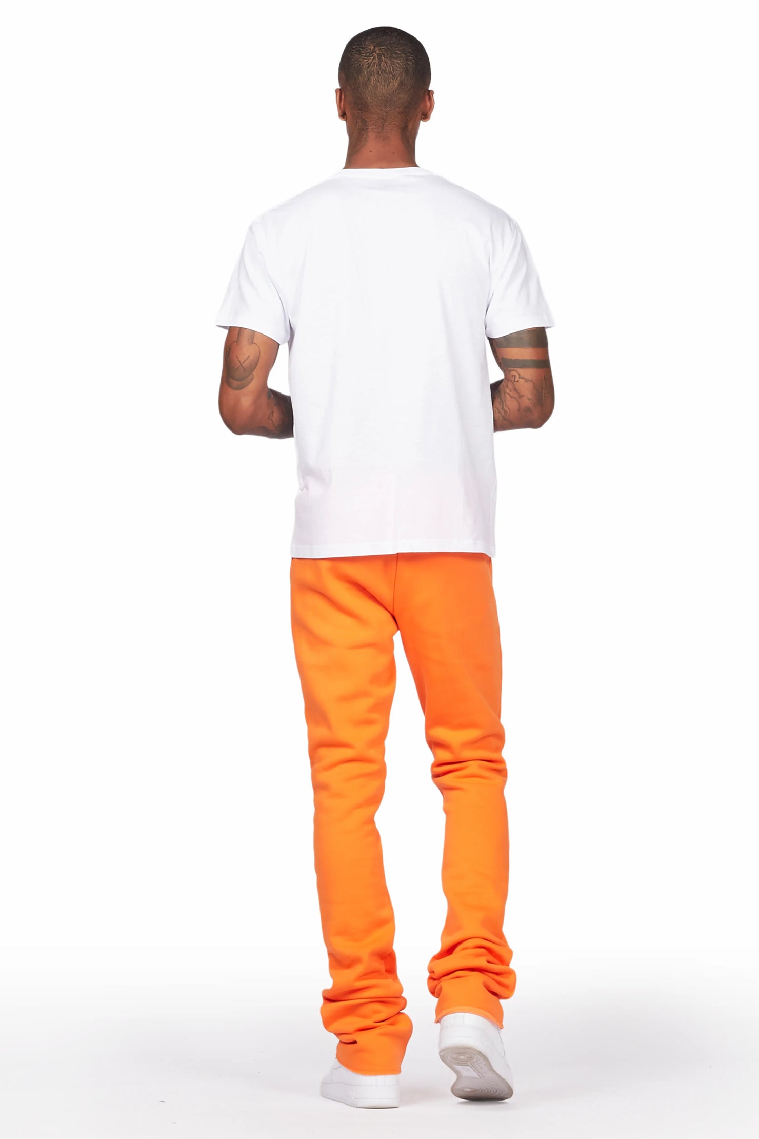 Warblen Orange T-Shirt/Stacked Flare Pant Set