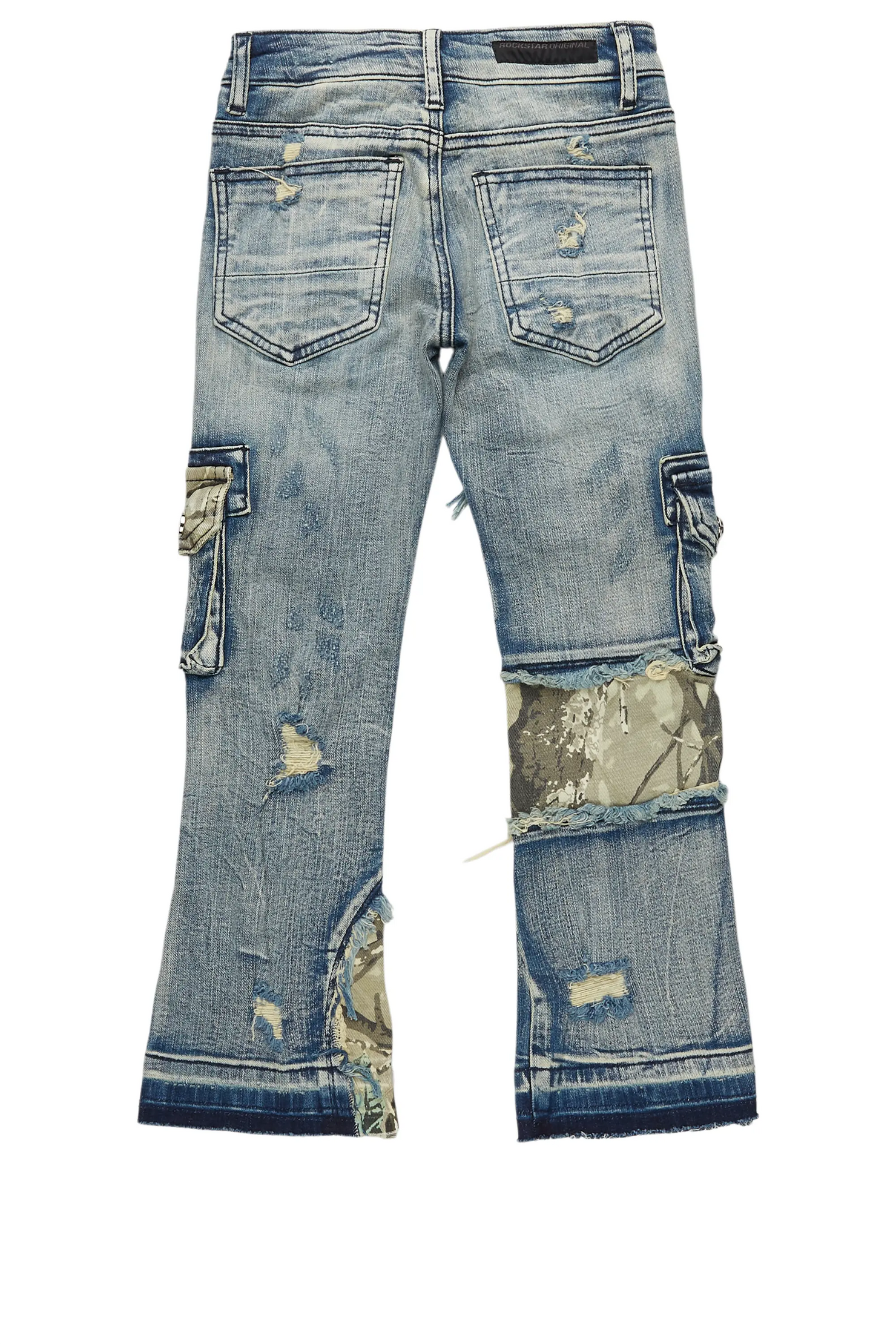 Boys Zeta Blue Stacked Flare Jean