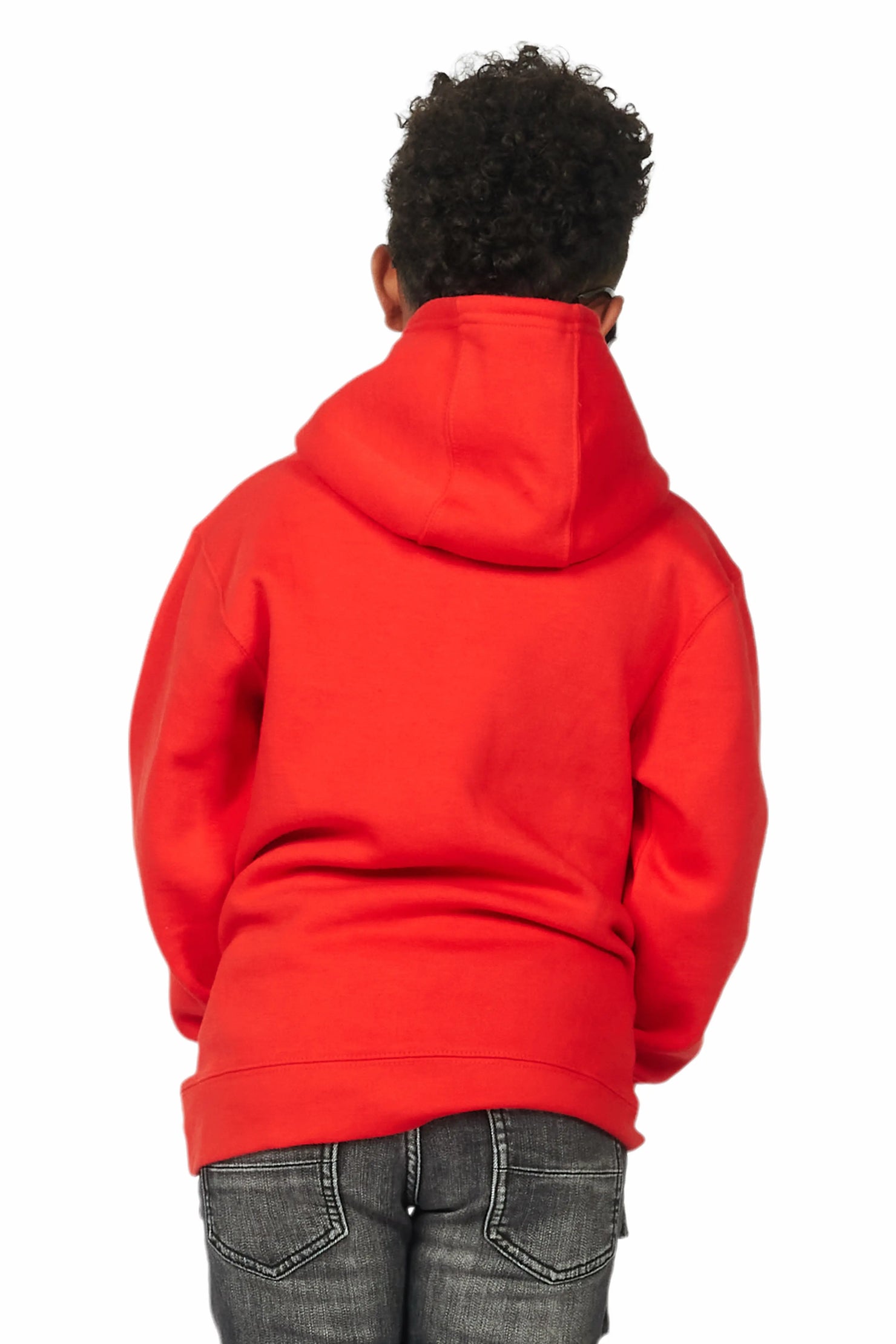 Boys Ezra Red Graphic Hoodie