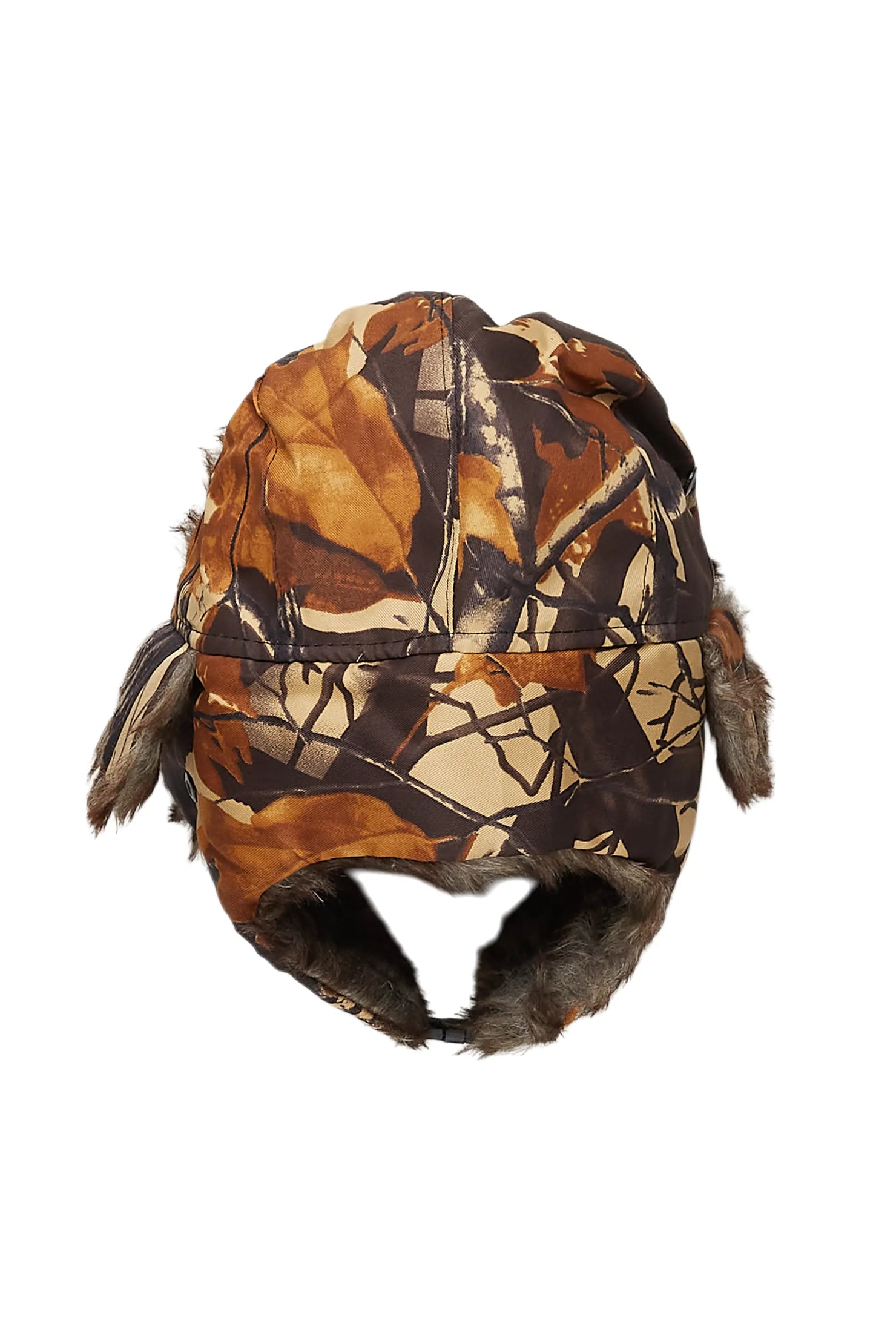 Saburo Brown Tree Camo Faux Fur Trapper Hat