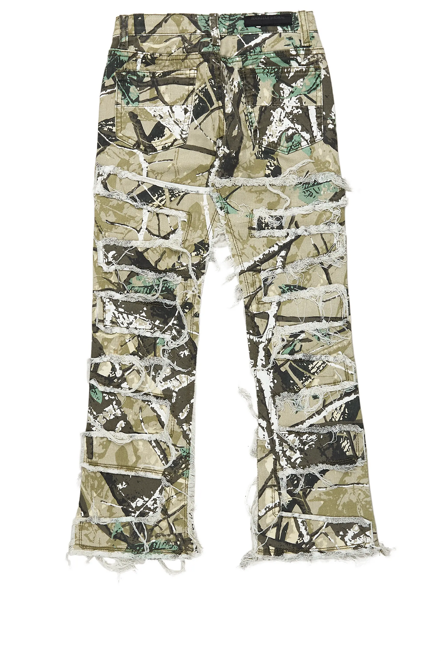 Girls Zariyah Tree Camo Stacked Flare Jean