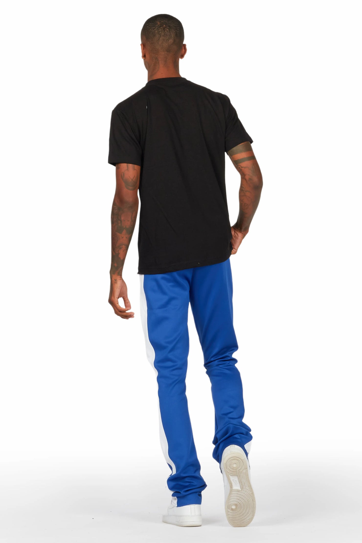 Tally Black/Royal T-Shirt/Stacked Flare Track Set