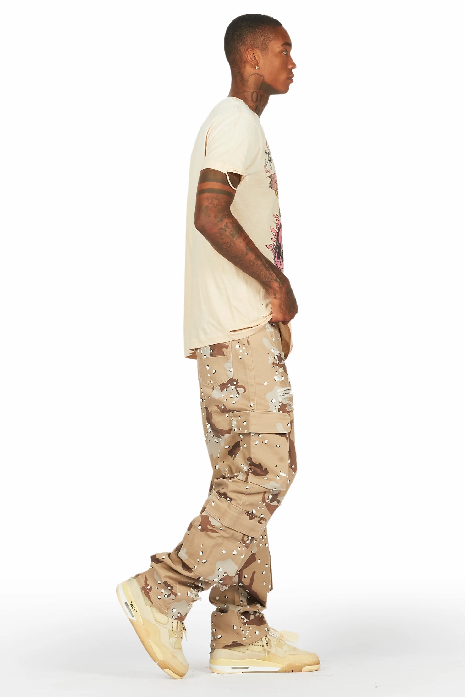 Morten Desert Camo Baggy Fit Cargo Jean