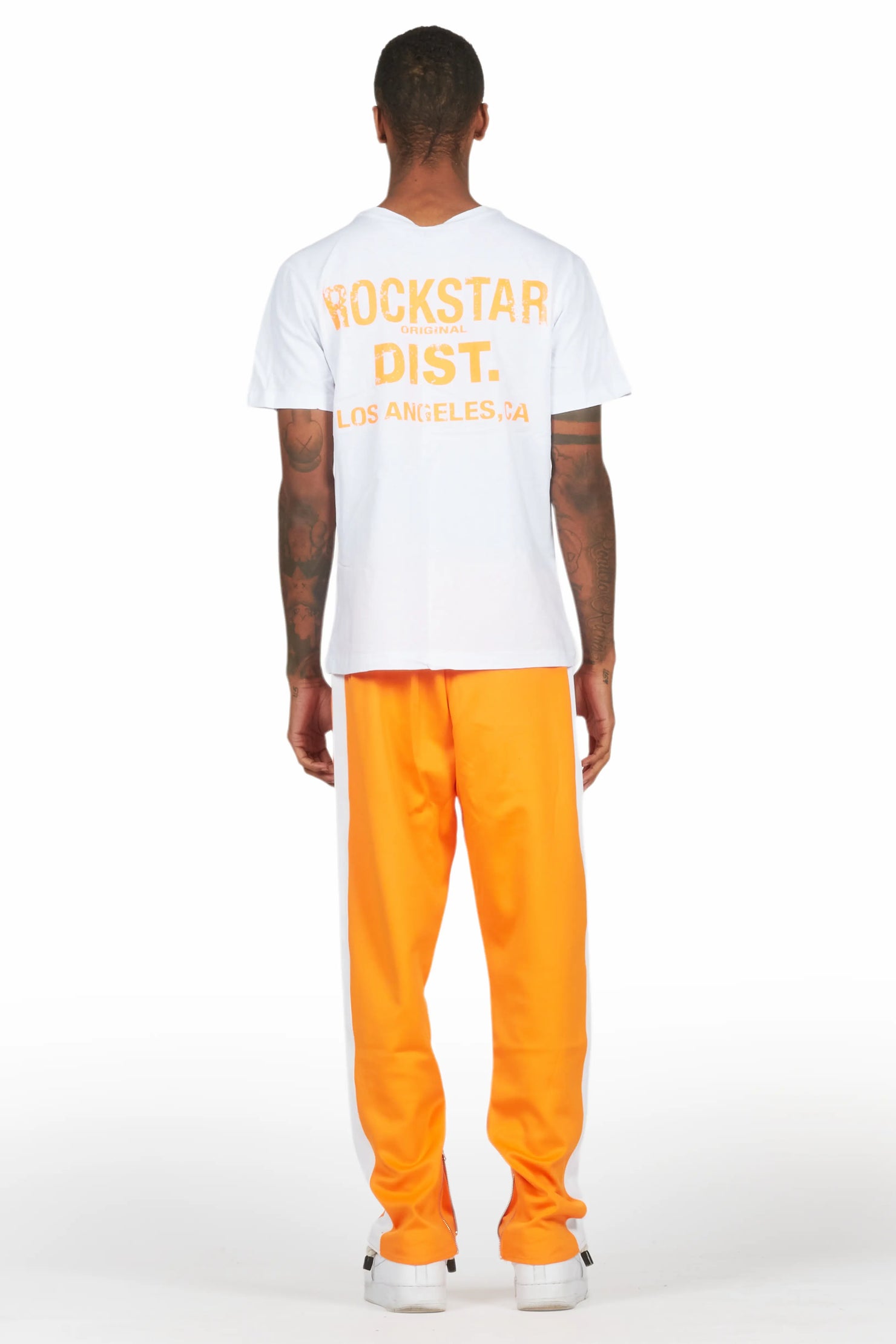 Bard White/Orange T-Shirt/Slim Fit Track Set