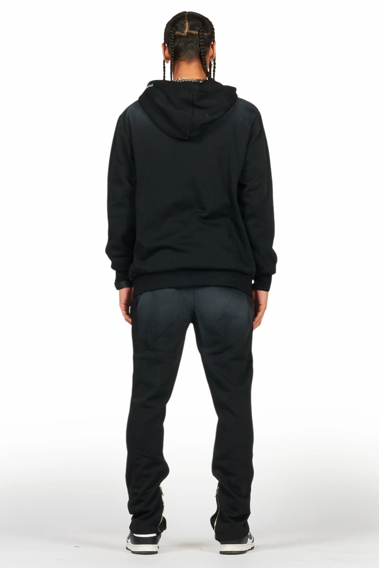 Rockstar Art Dist. Black Slim Hoodie Track Set