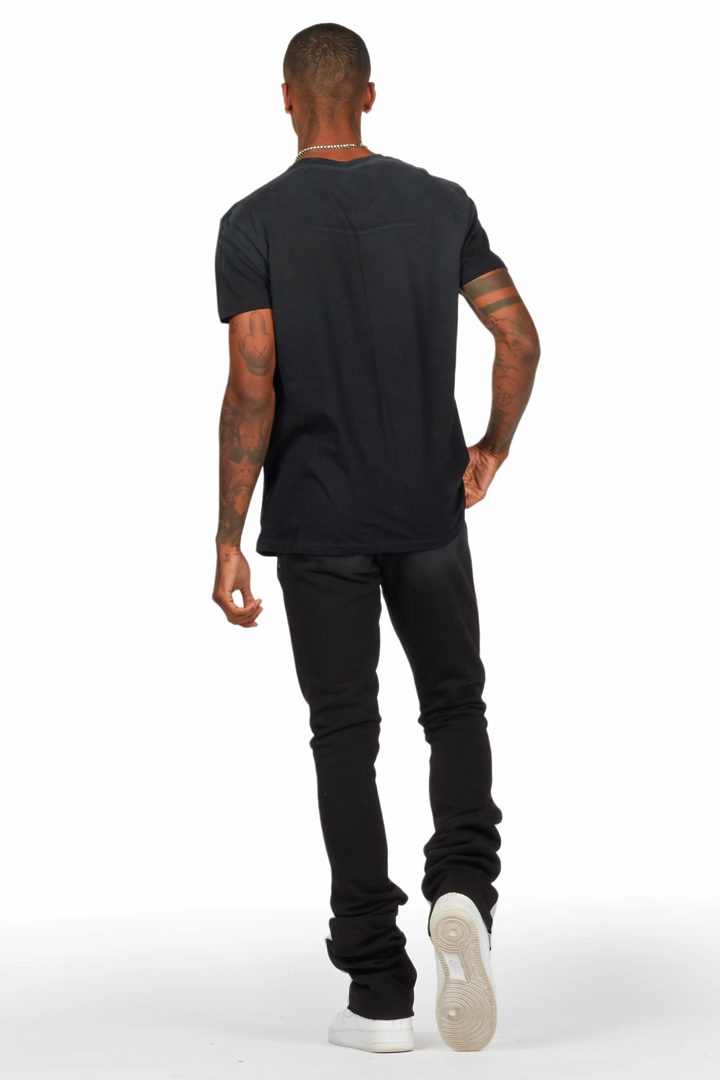 Jaka Black T-Shirt/Super Stacked Flare Track Set